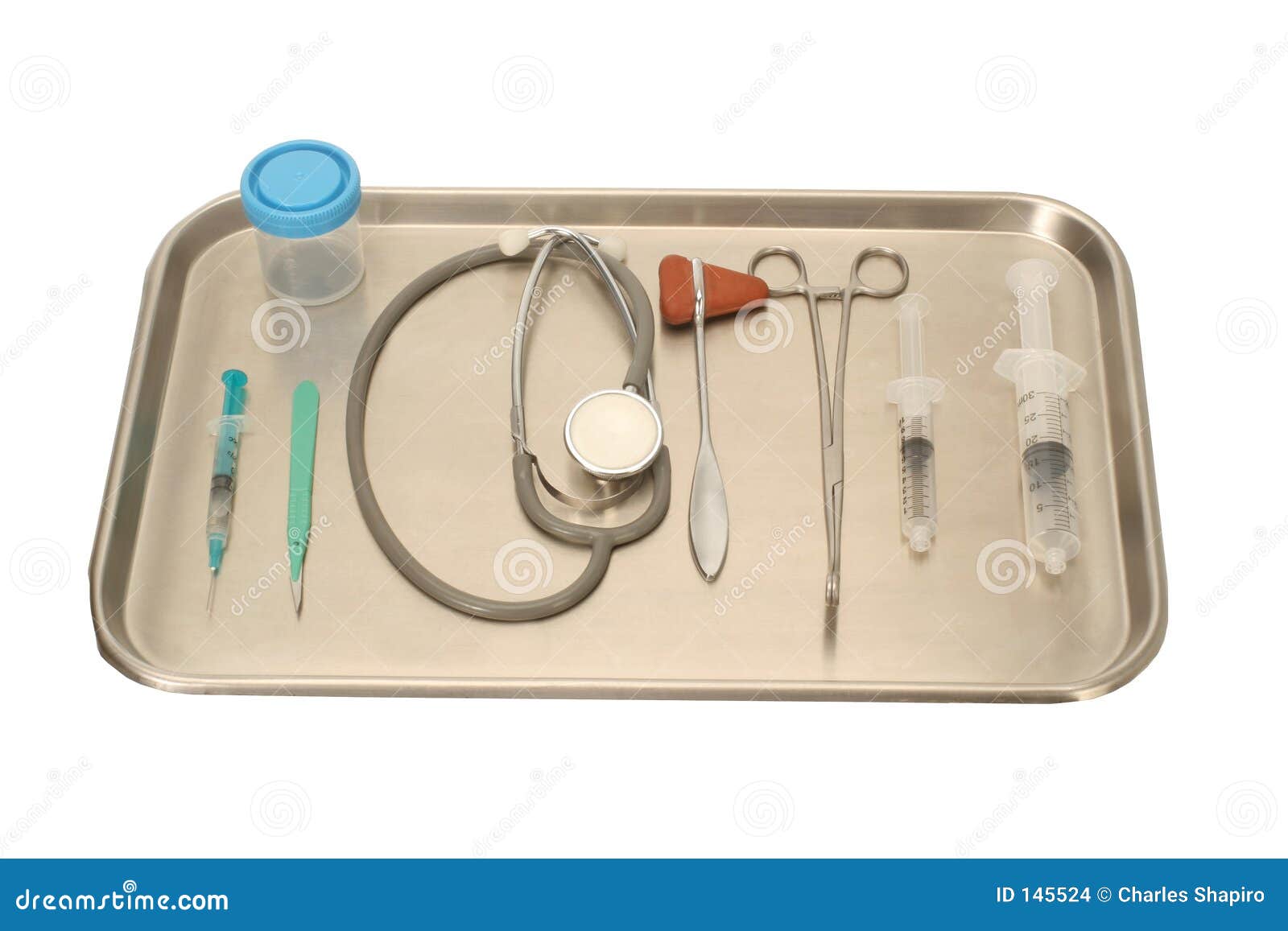 Medical supplies stock photo. Image of sharp, tray, needle 145524