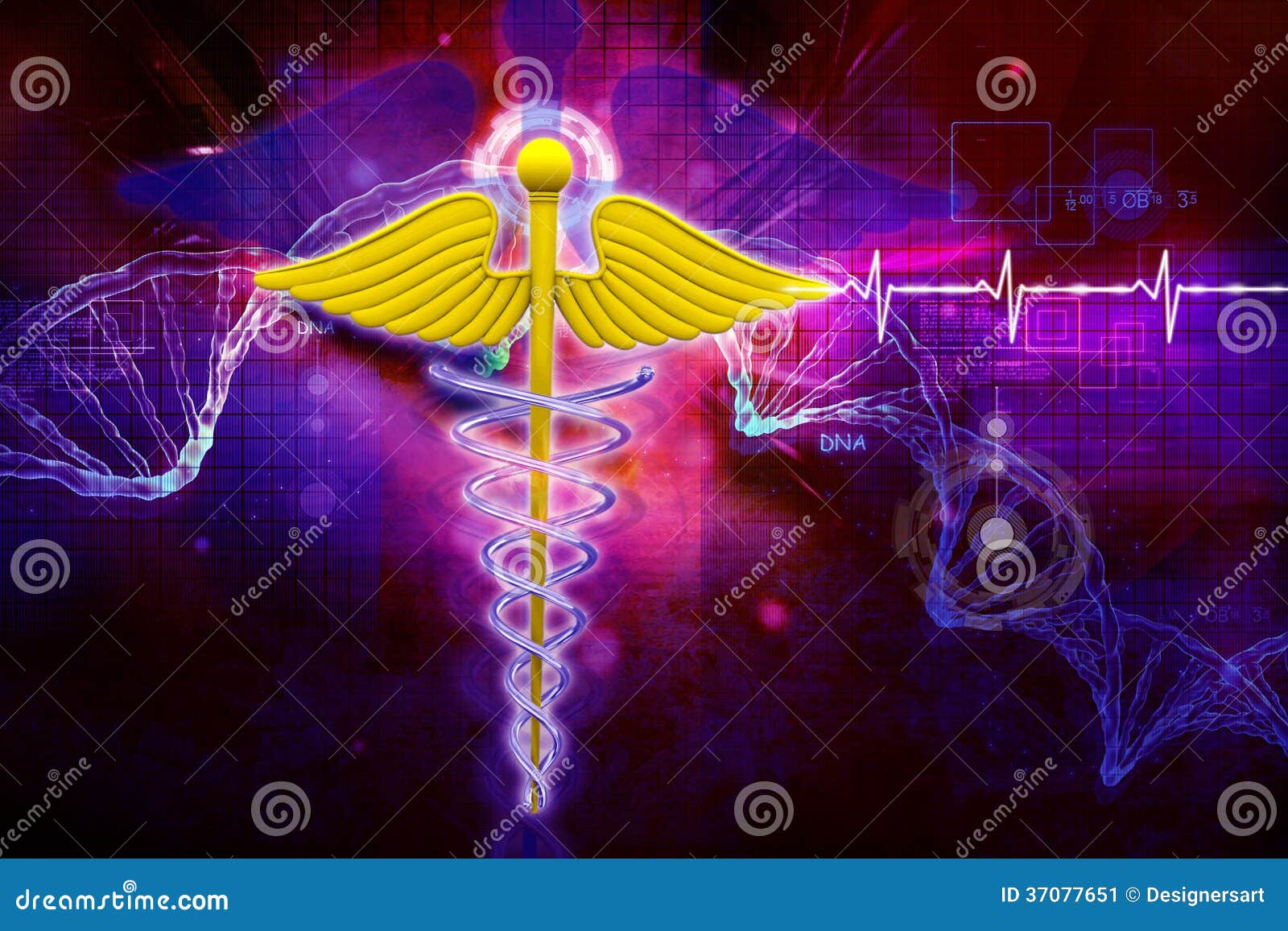 Medical symbol stock illustration. Illustration of caduceus 37077651