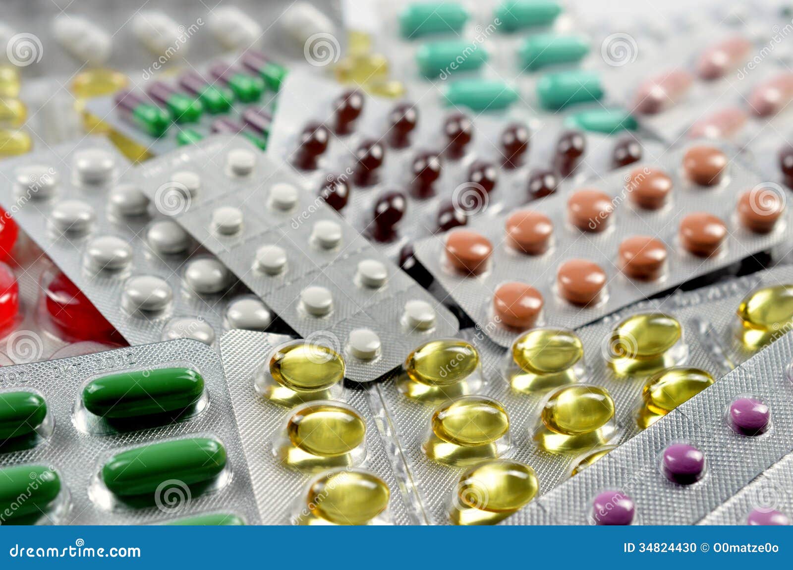 Medical Tablets In Vacuum Plastic Stock Photo Image 34824430