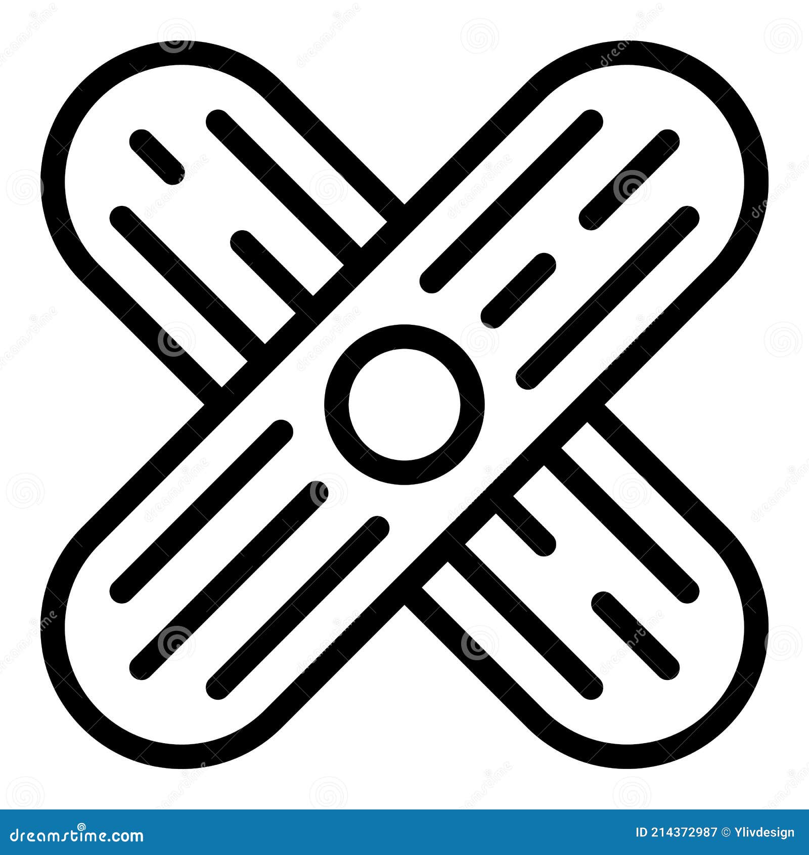 Medical Tape Icon, Outline Style Stock Vector Illustration of plaster