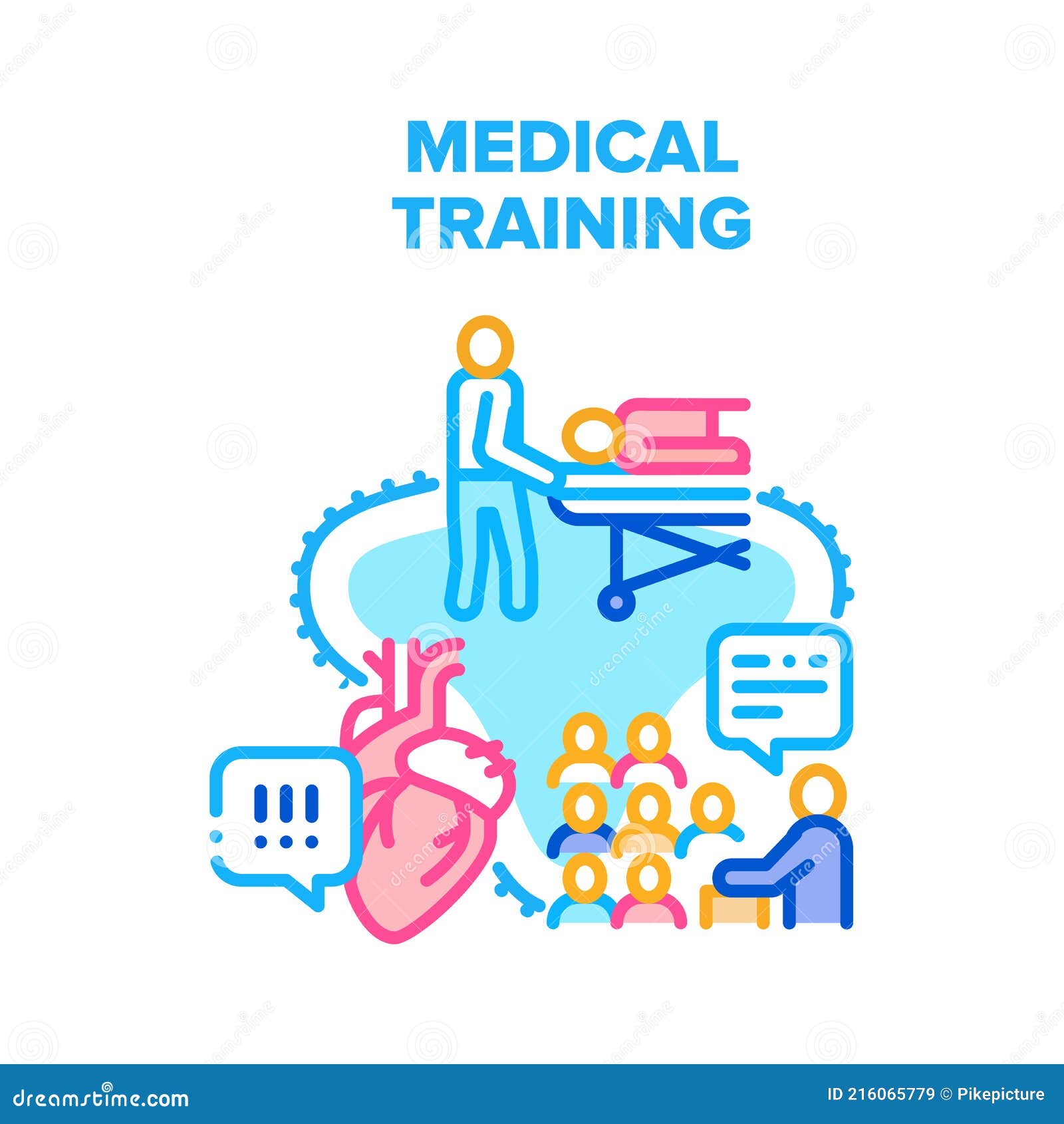 Medical Training Vector Concept Color Illustration Stock Vector
