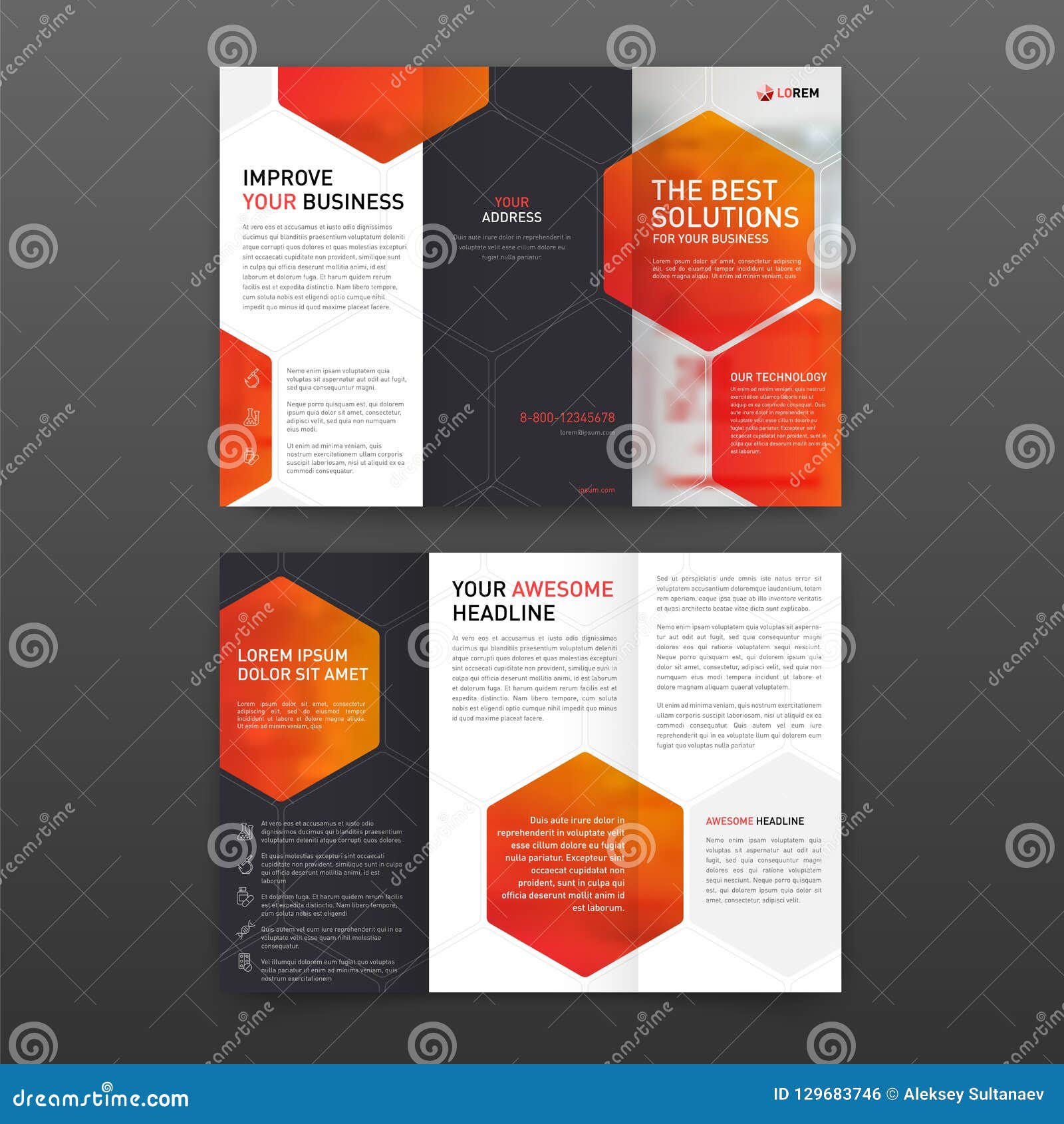 Pharmaceutical Brochure Tri Fold Template Layout with Icons Set Regarding Pharmacy Brochure Template Free