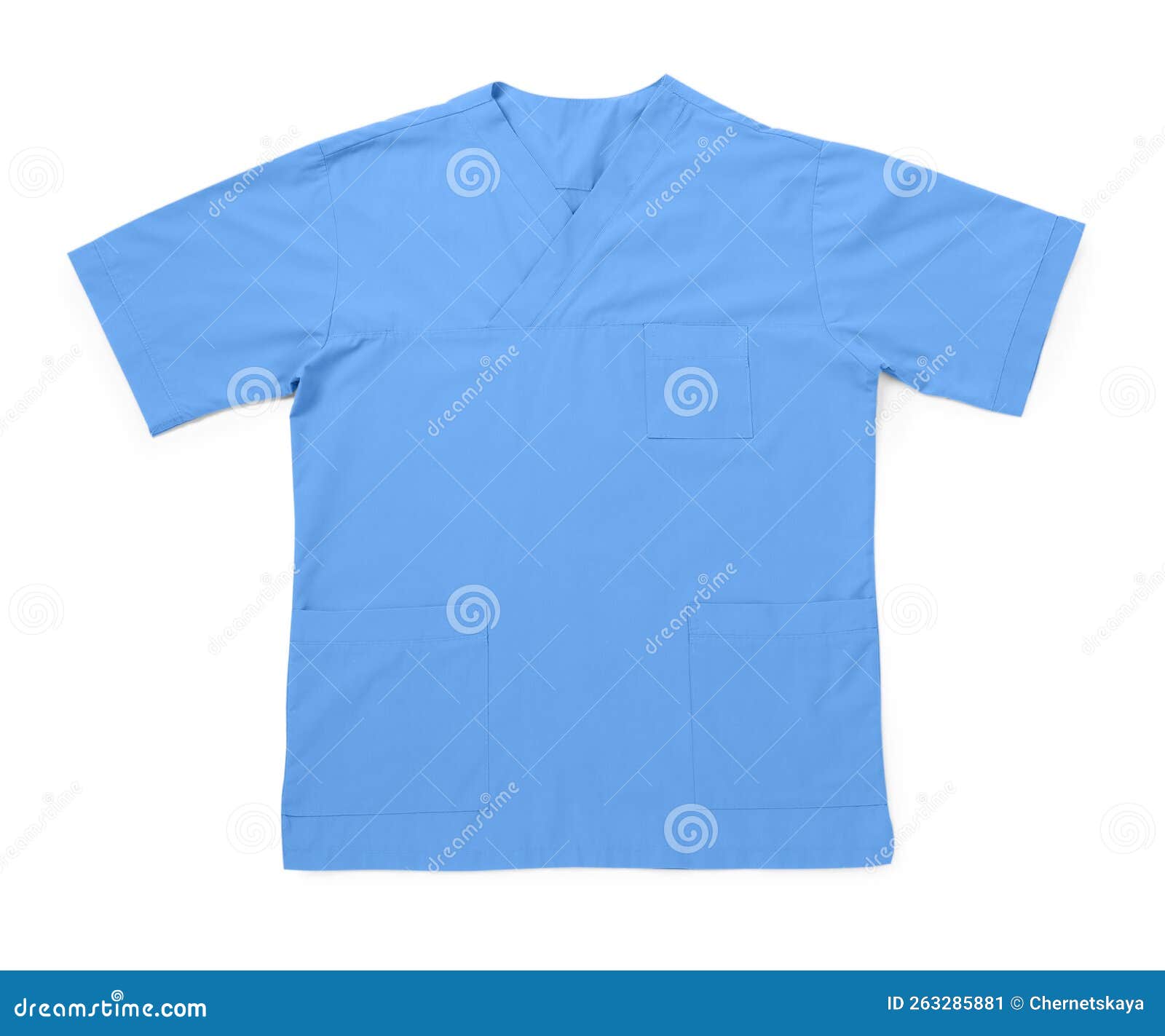 Medical Uniform Isolated on White, Top View Stock Image Image of