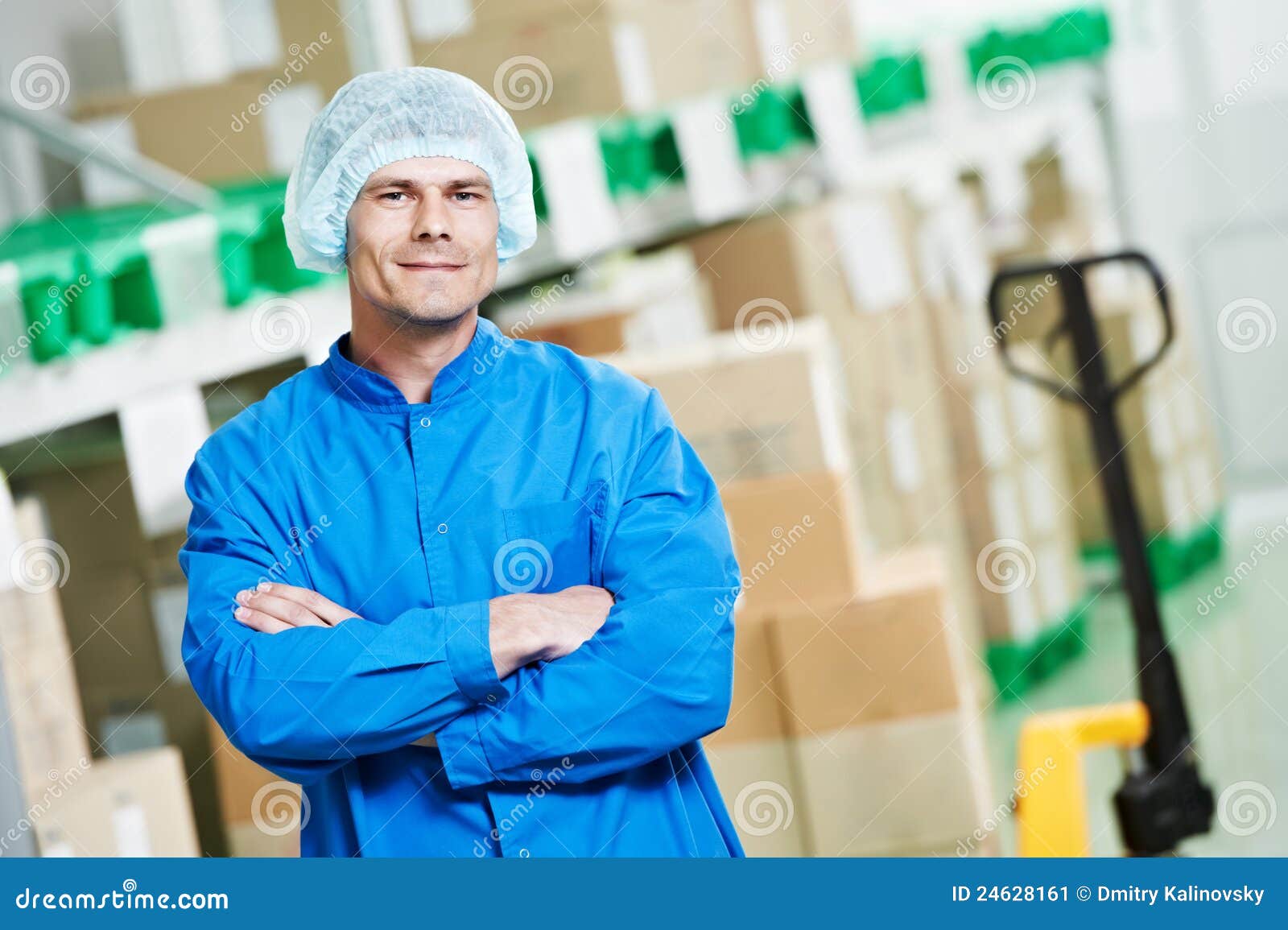 Medical warehouse worker stock image. Image of forklift 24628161