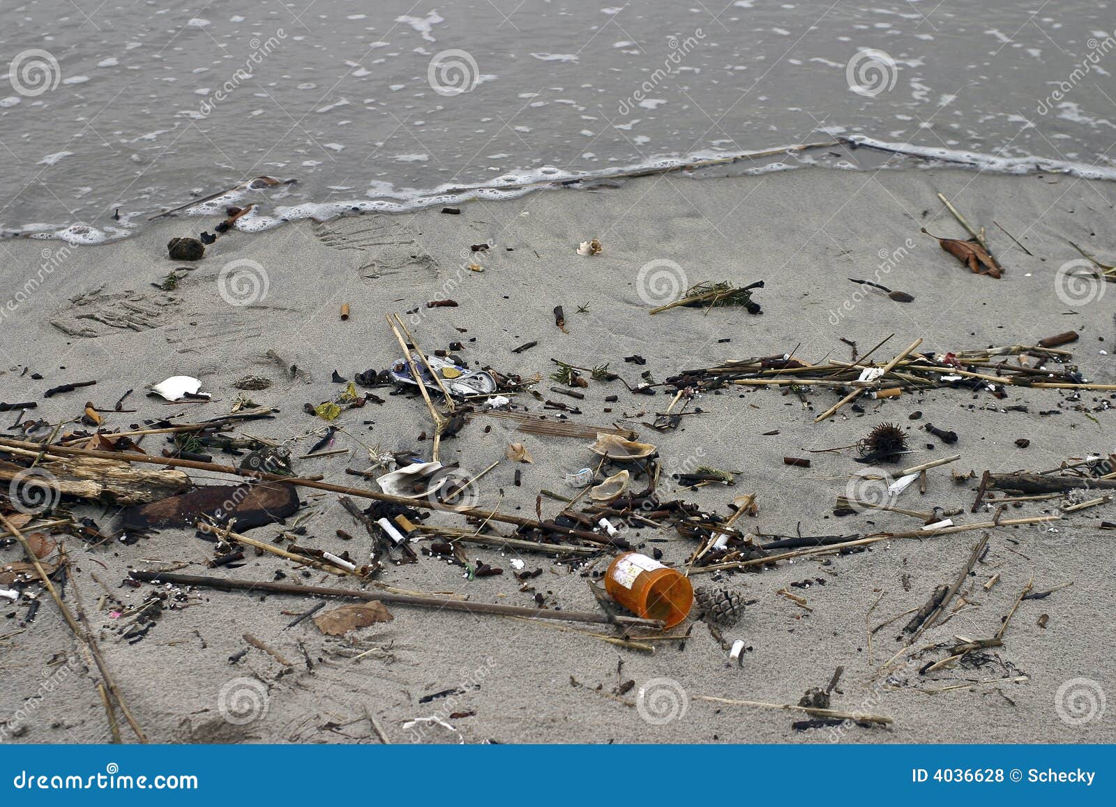 Medical Waste Washed Up On A Beach Royalty Free Stock Photos Image