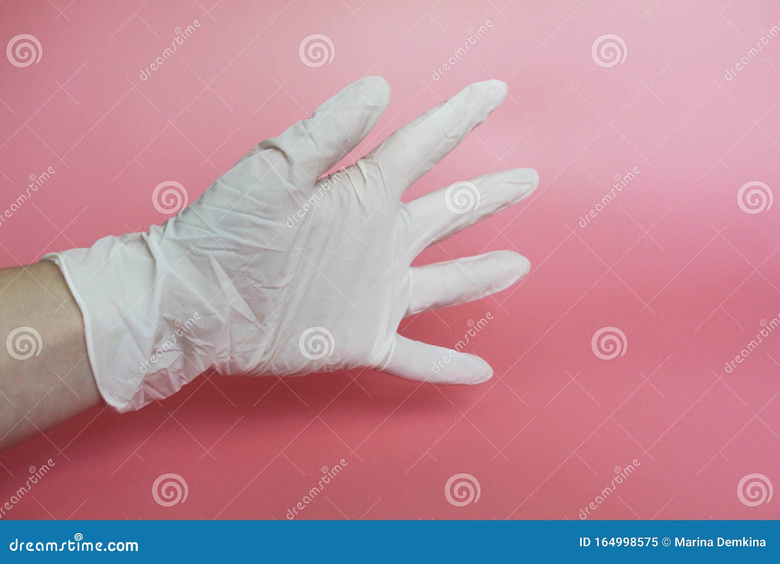 Medical White Latex Glove On A Female Hand Stock Image Image Of Latex