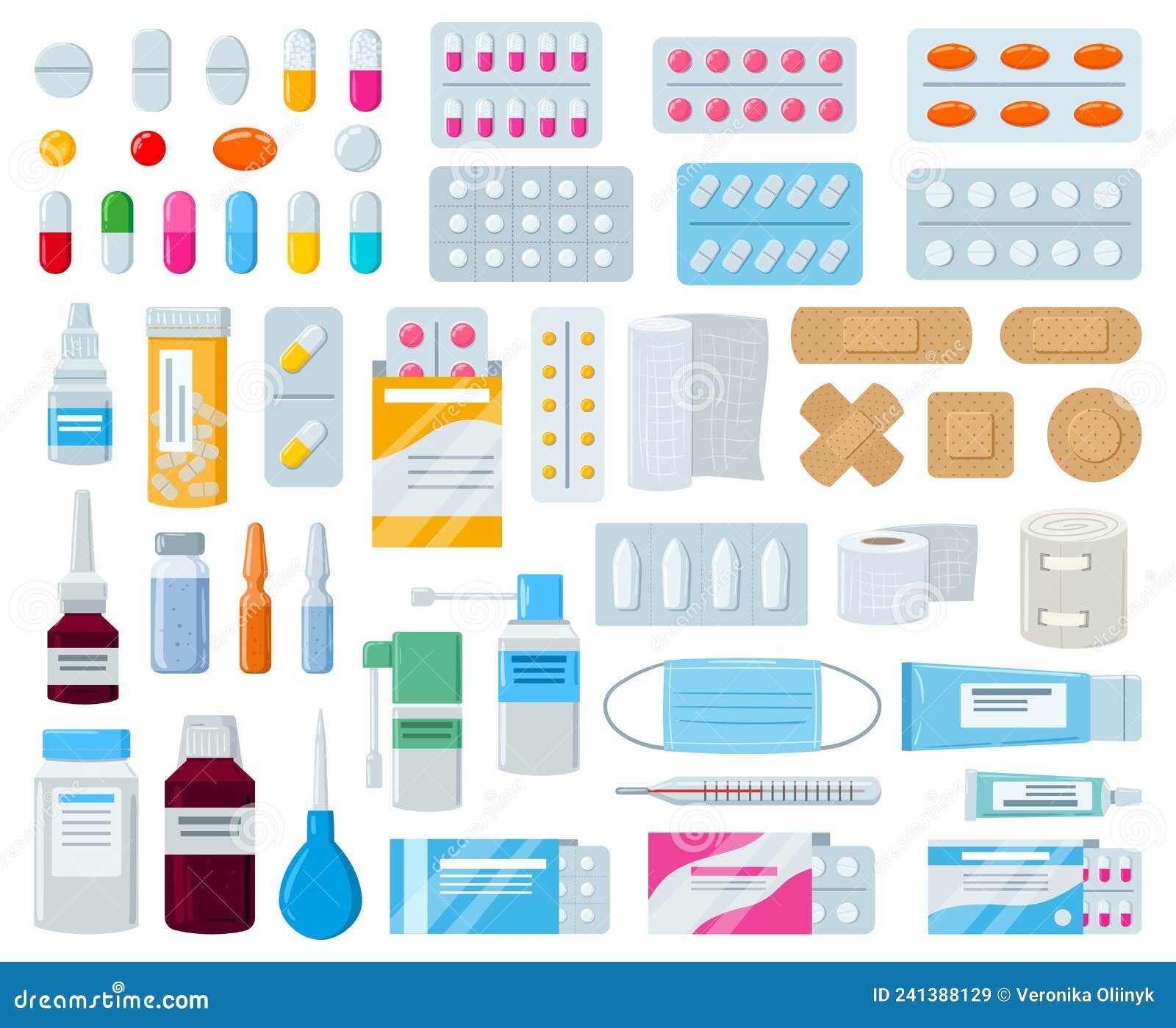 Medicamento farmacêutico dos desenhos animados medicina, design