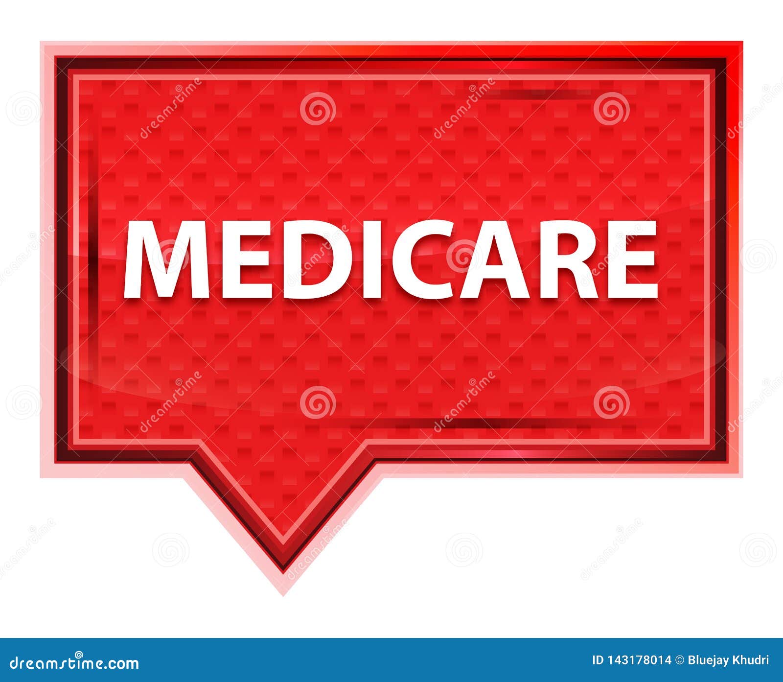 Medicare Misty Rose Pink Banner Button Stock Illustration