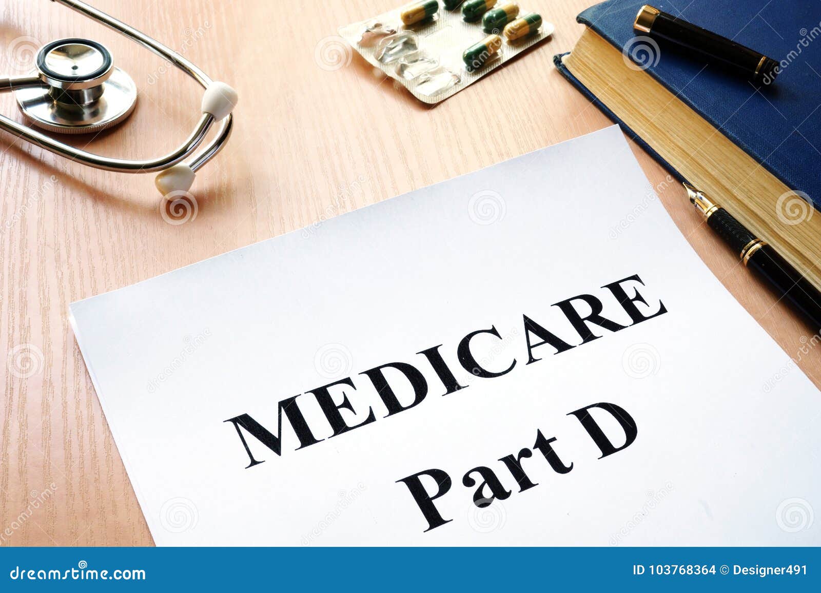 medicare part d on a table.