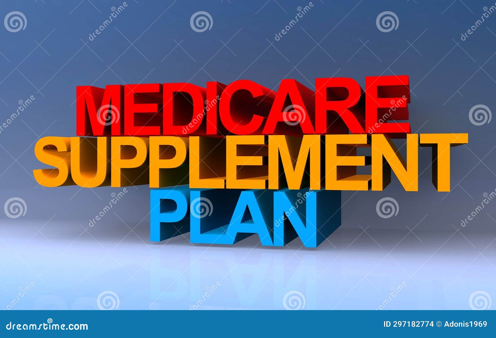 Medicare Supplement Plan on Blue Stock Illustration Illustration of
