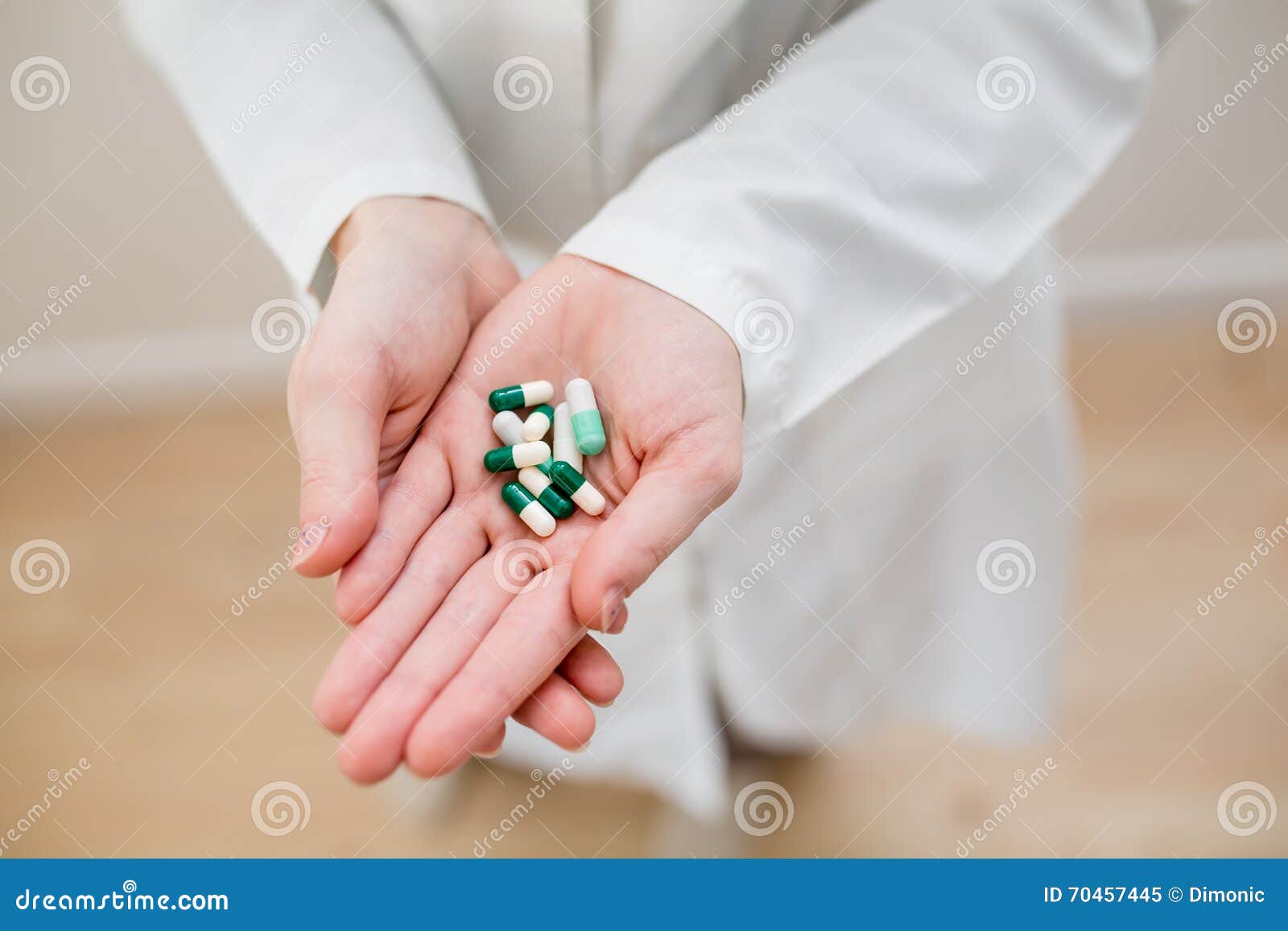Medications in the hands stock image. Image of cheerful 70457445
