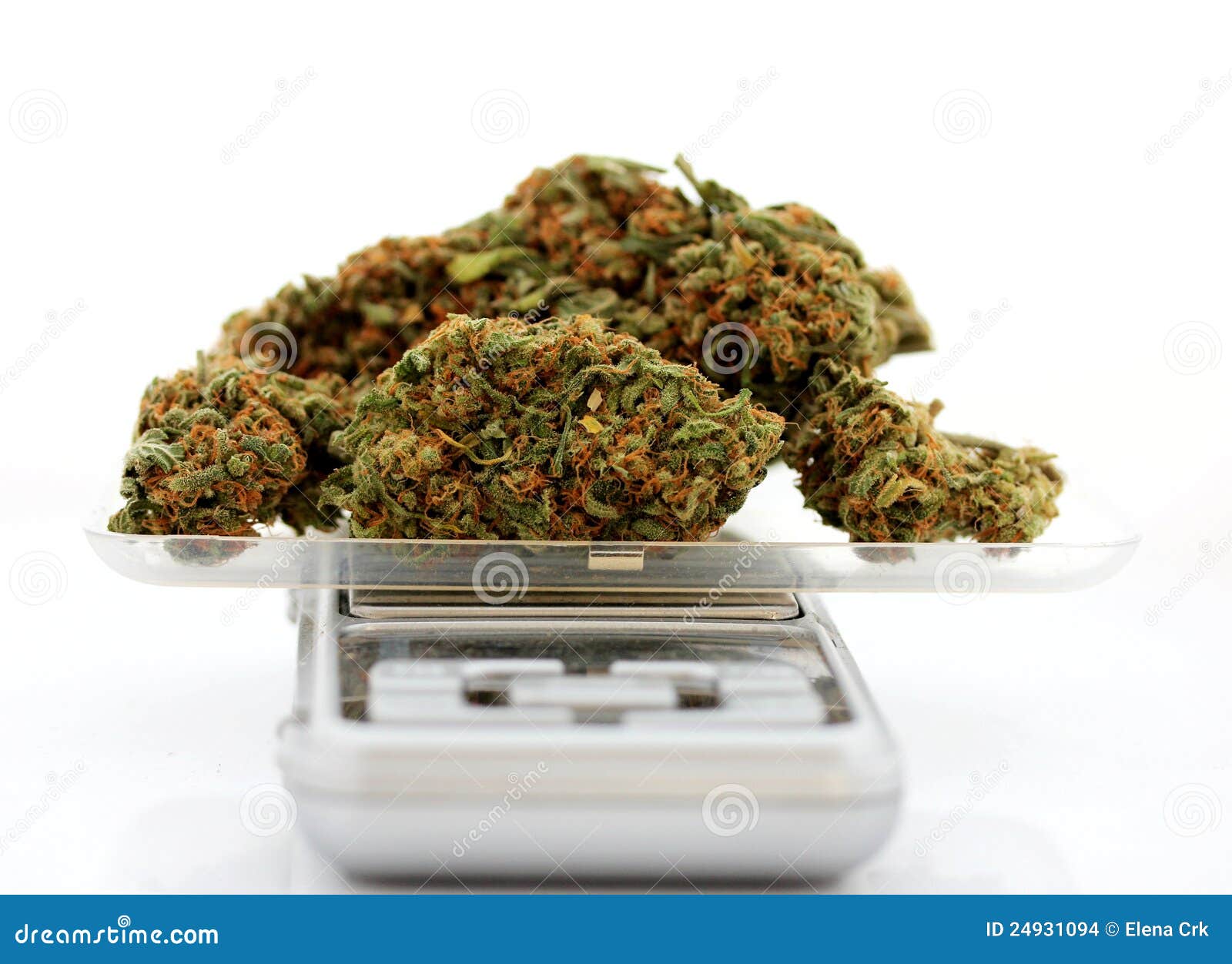 Medicinal Marijuana on a Scale Stock Photo - Image of health, herb: 24931094