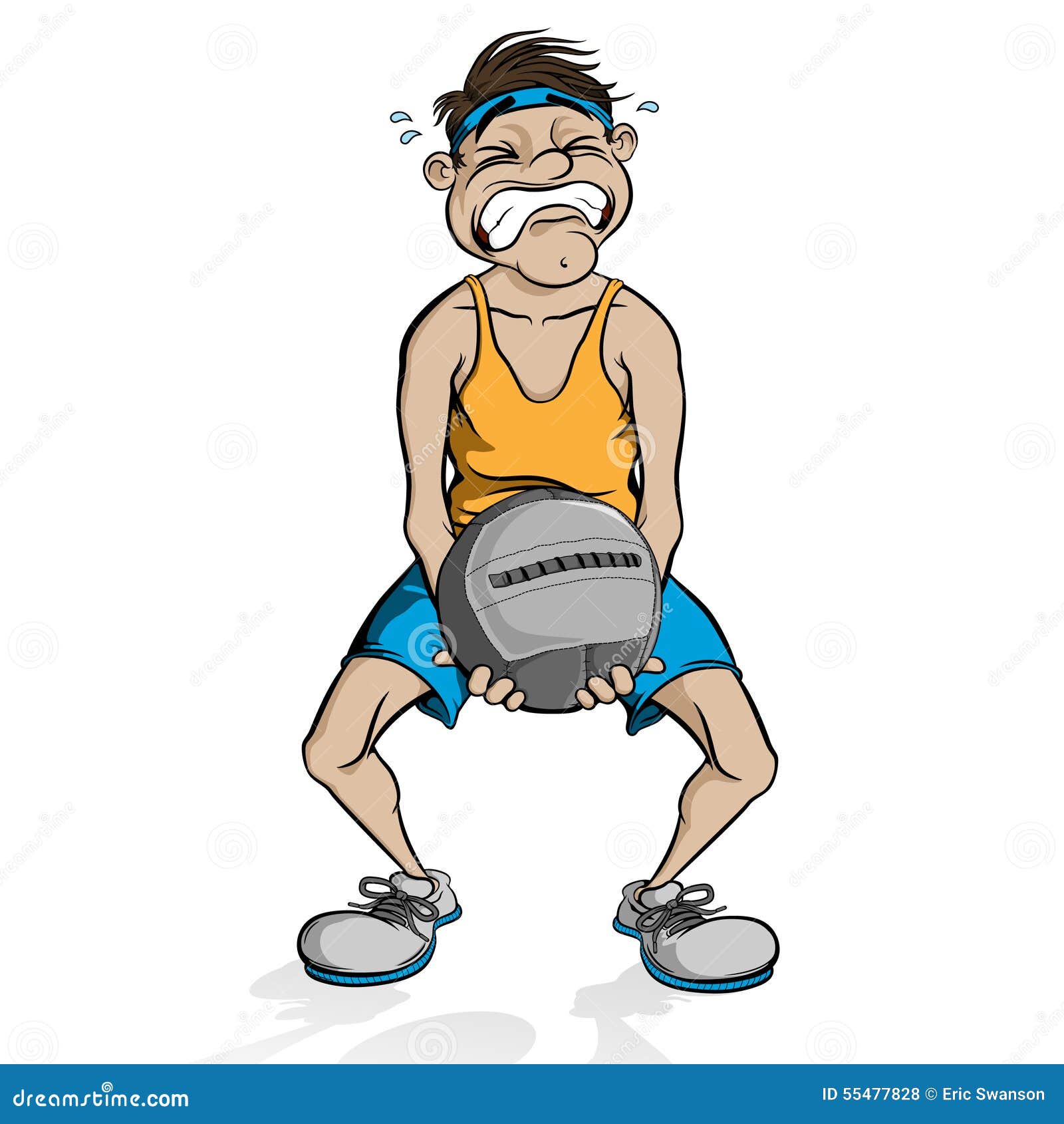 Medicine Ball Cross Training Work Stock Vector Illustration of
