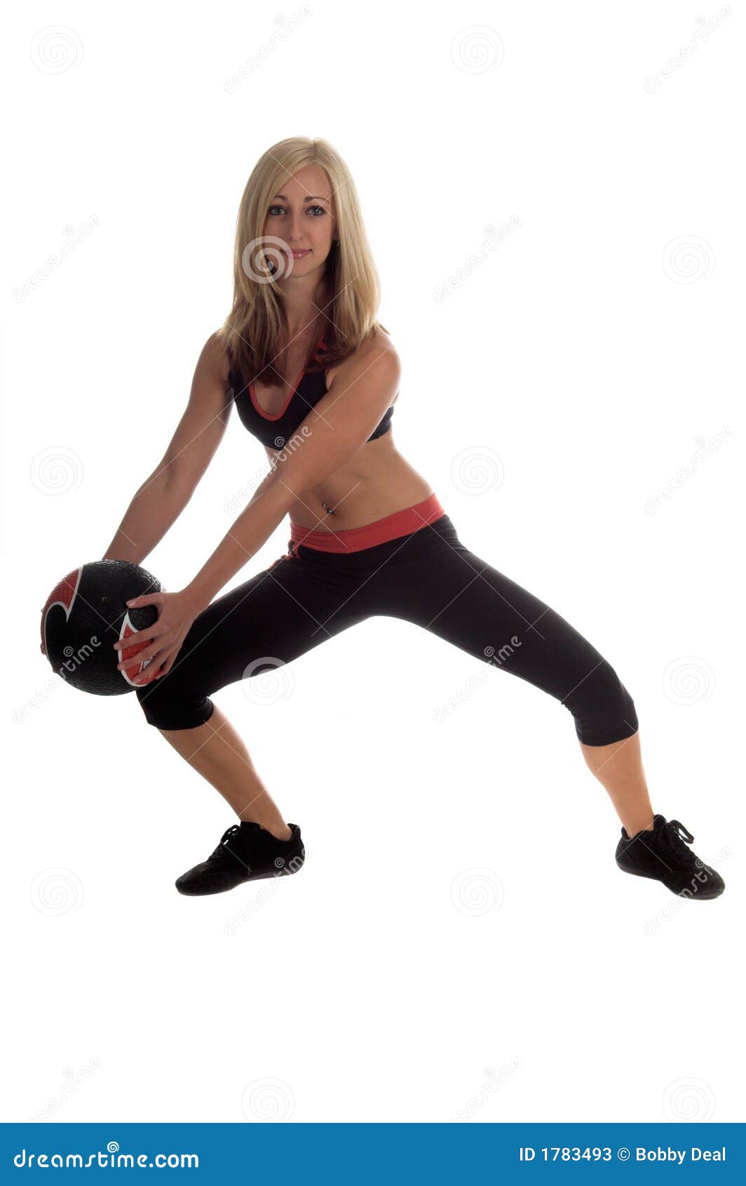 Medicine Ball Workout stock image. Image of crunch, woman 1783493