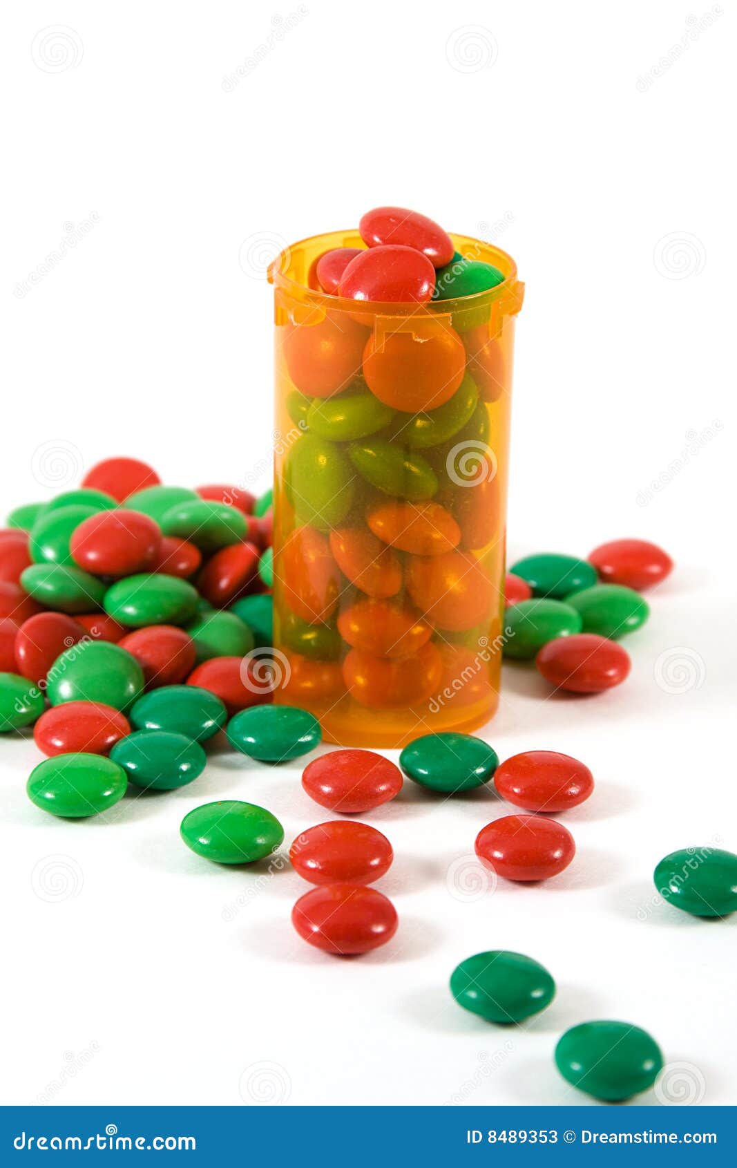 Medicine Bottle Filled With Candy Stock Image Image of nature, candy