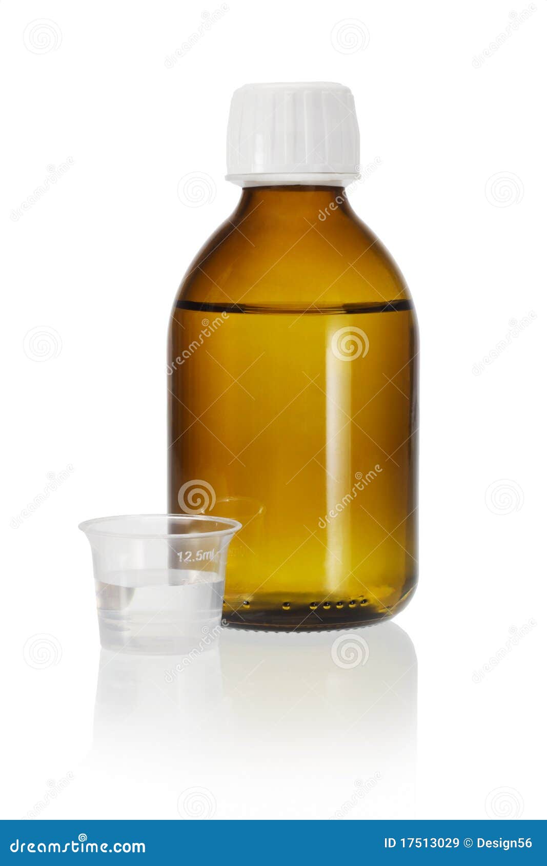 Medicine Bottle and Measuring Cup Stock Image Image of pharmacy