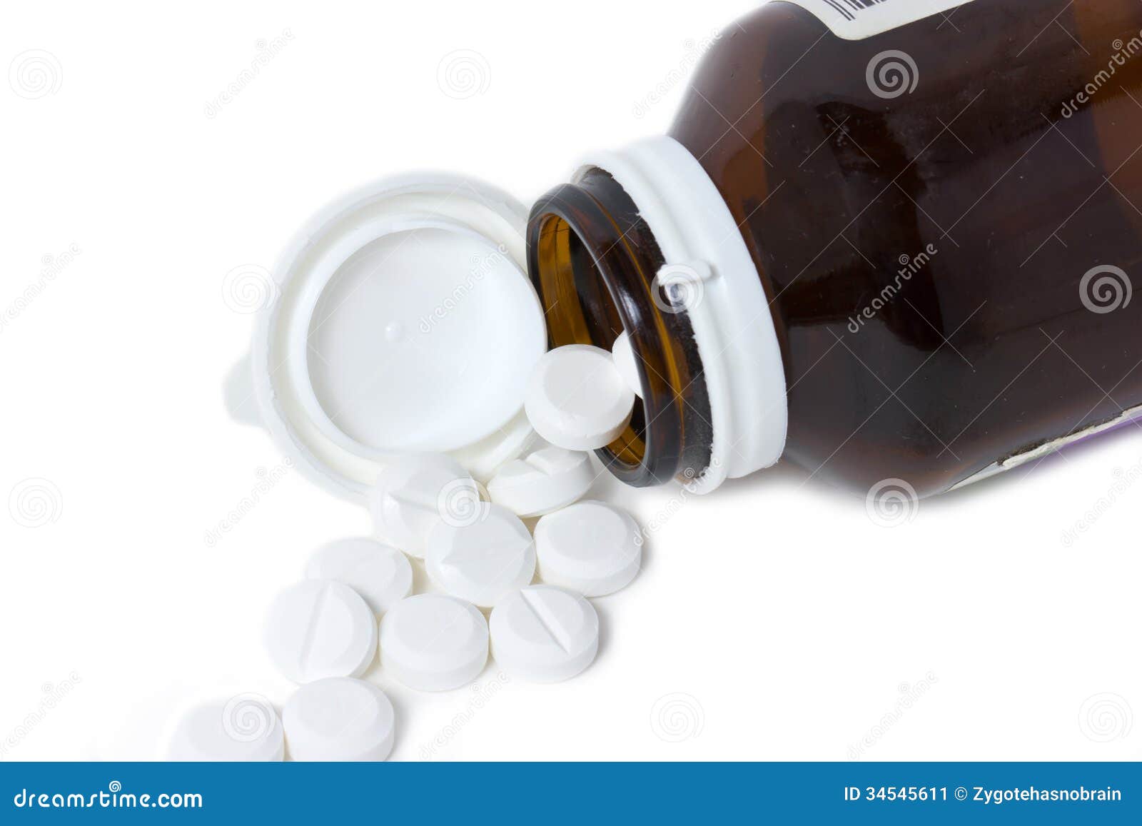 Medicine Bottle with Open Cap. Stock Image Image of dosage, care