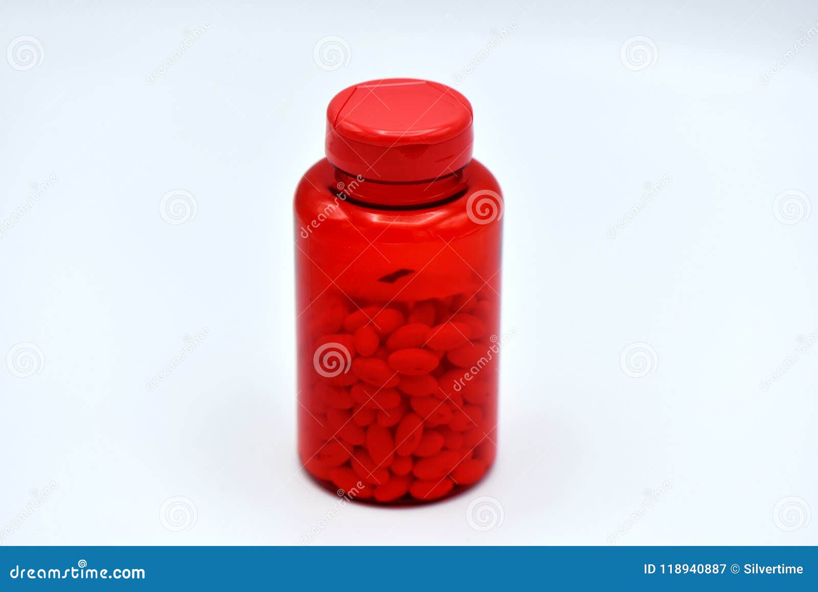 A red medicine bottle stock image. Image of background 118940887
