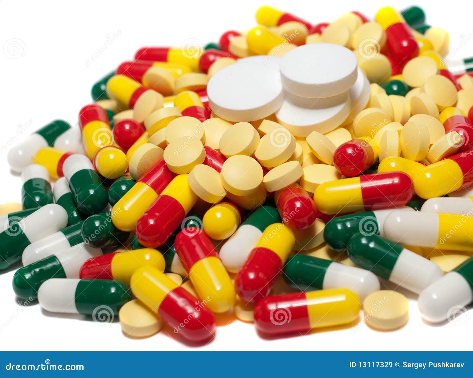 Medicine capsules stock image. Image of colored, close 13117329