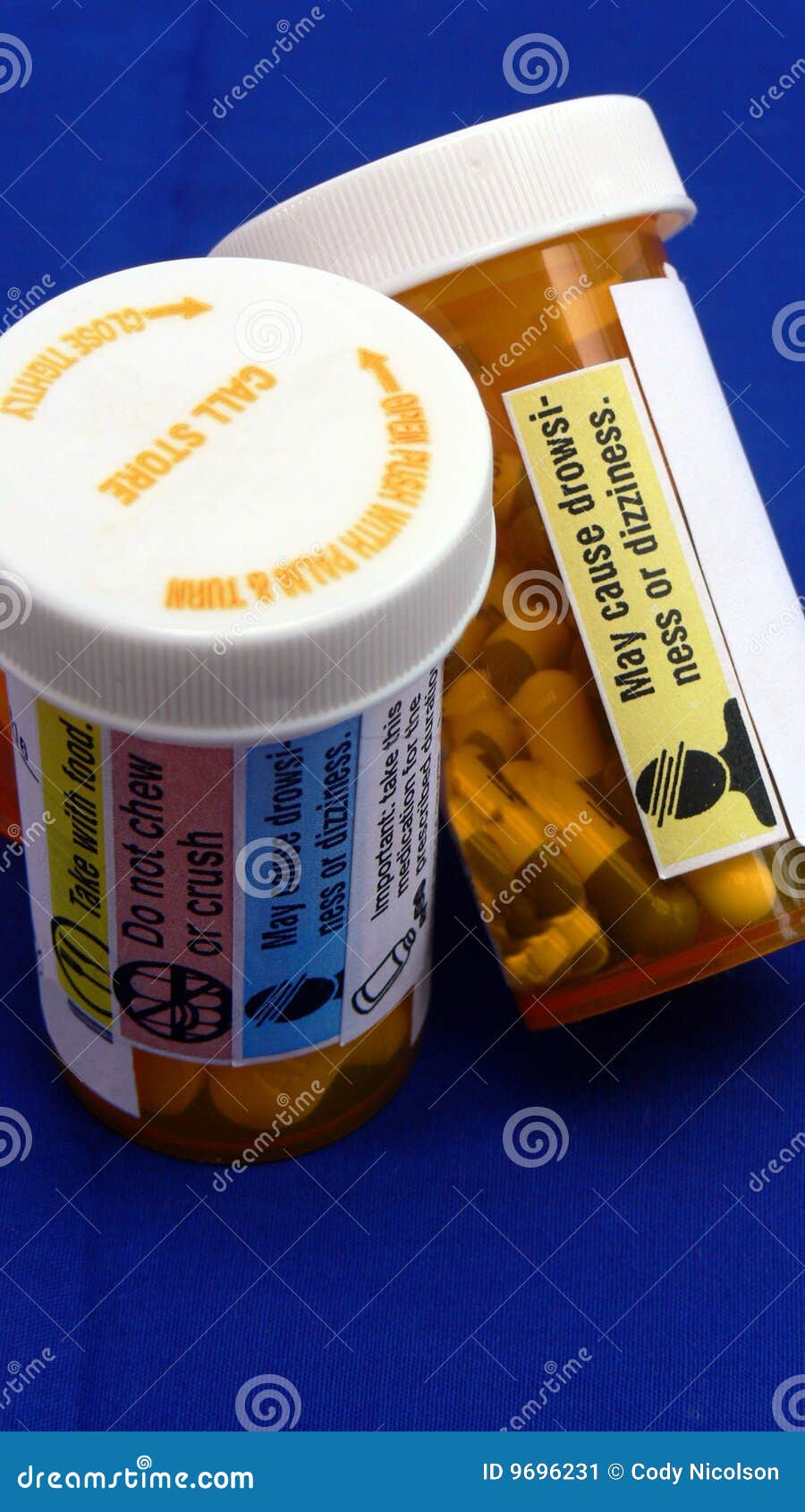 Medicine in containers stock image. Image of caplets, drugs 9696231