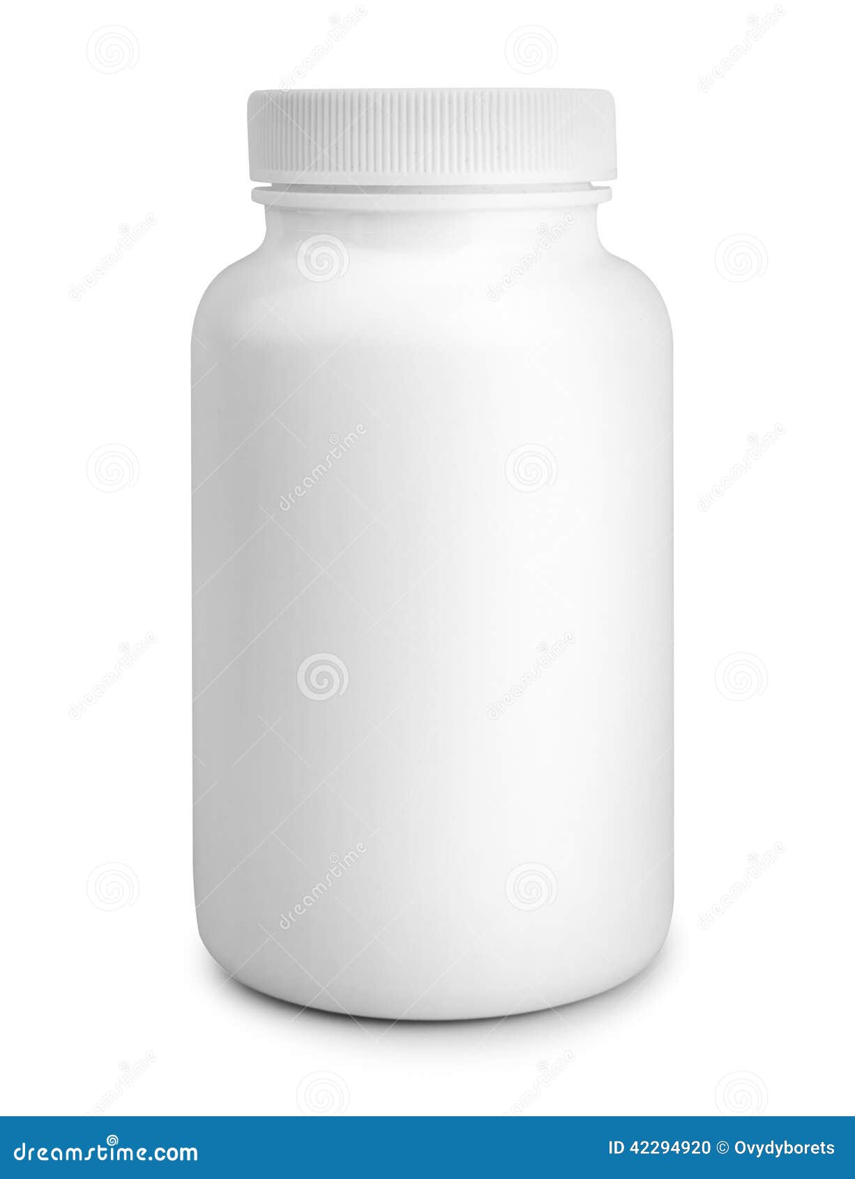 medicine white pill bottle  on white background