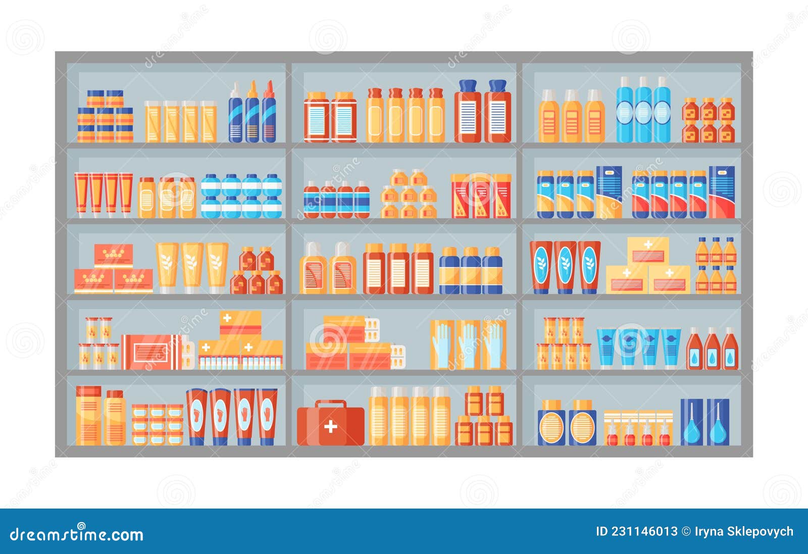 Pharmacy shelf Vectors & Illustrations for Free Download