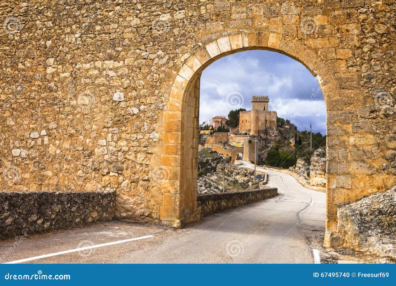 medieval alarcon castle in spain