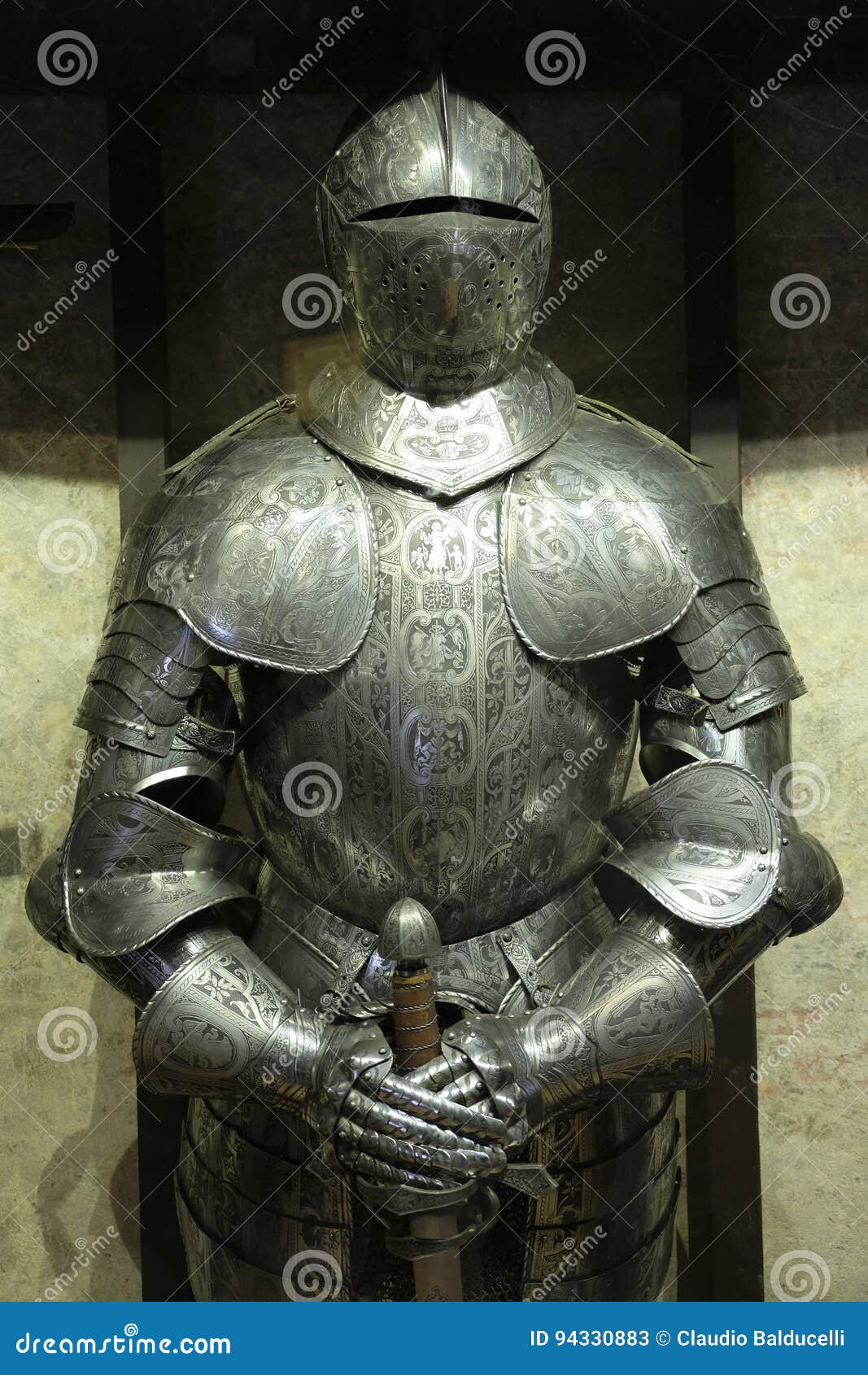 Medieval Armor at Prague Castle Museum. Editorial Stock Photo - Image ...