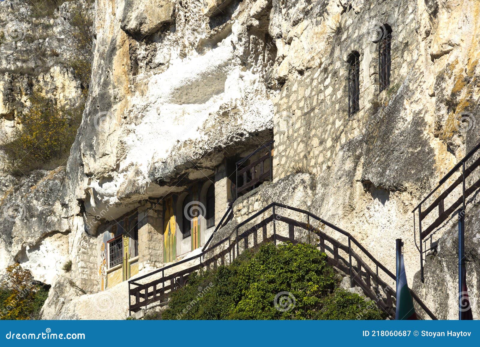 Medieval Basarbovo Rock Monastery, Bulgaria Stock Image - Image of ...
