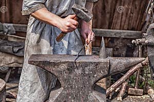 Medieval Blacksmith Tools Royalty Free Stock Photography 