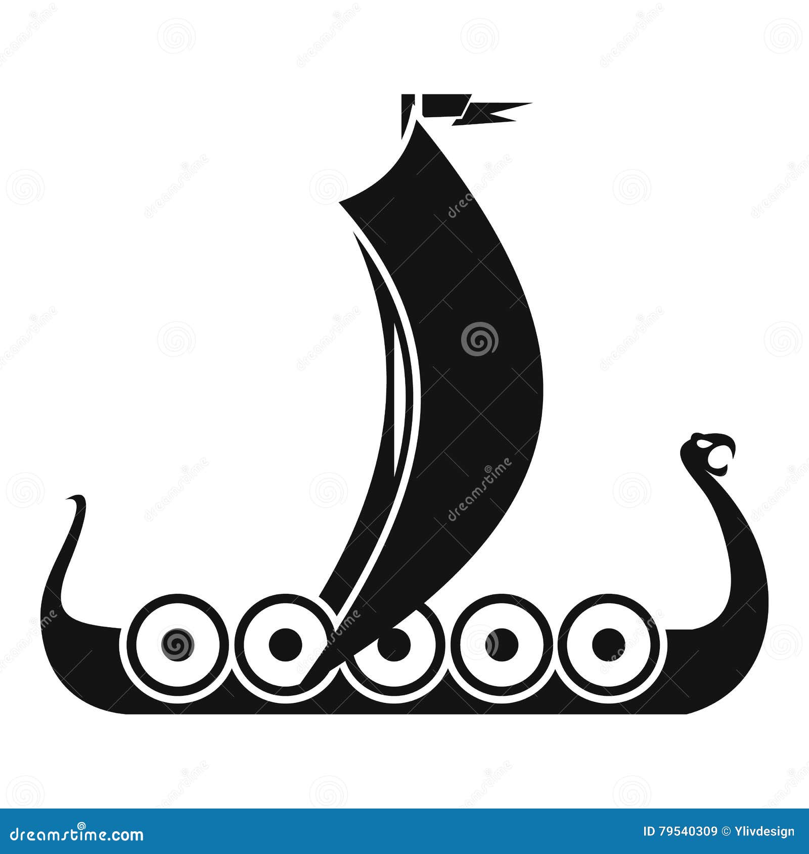 Medieval Boat Icon, Simple Style Stock Vector - Illustration of graphic ...