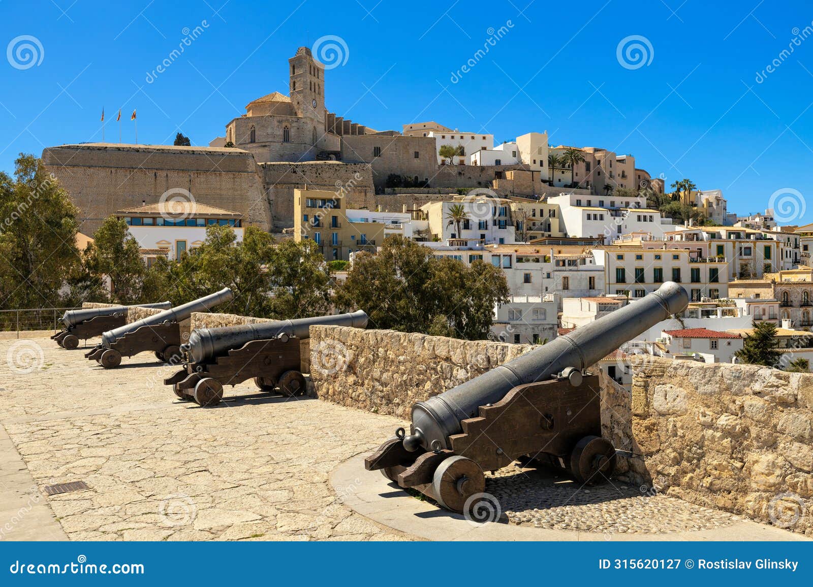 view of the old town of eivissa, ibiza