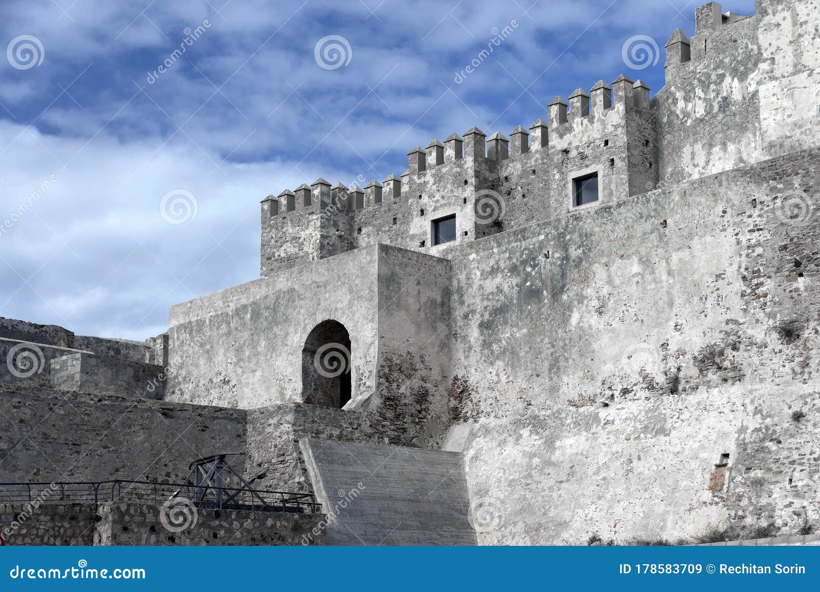 the medieval castle guzman el bueno, tarifa, andalusia, spain.