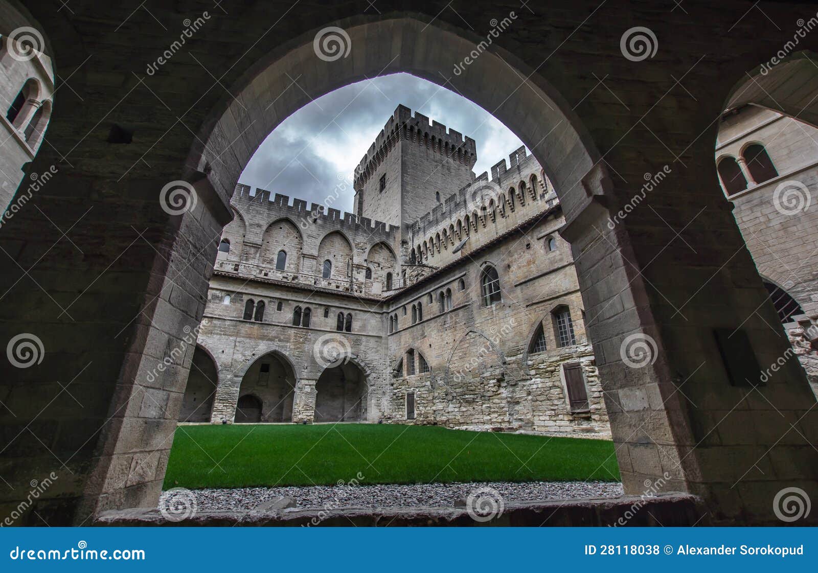 medieval castle of popes in avignon