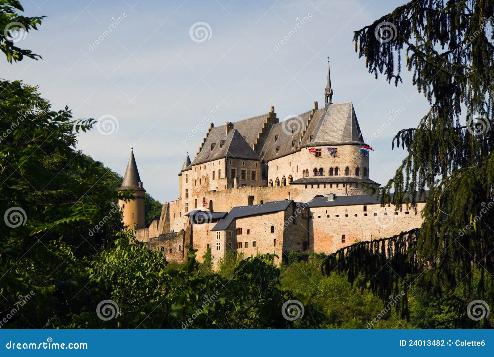 Medieval Castle of Vianden, Luxembourg Stock Photo Image of bastion