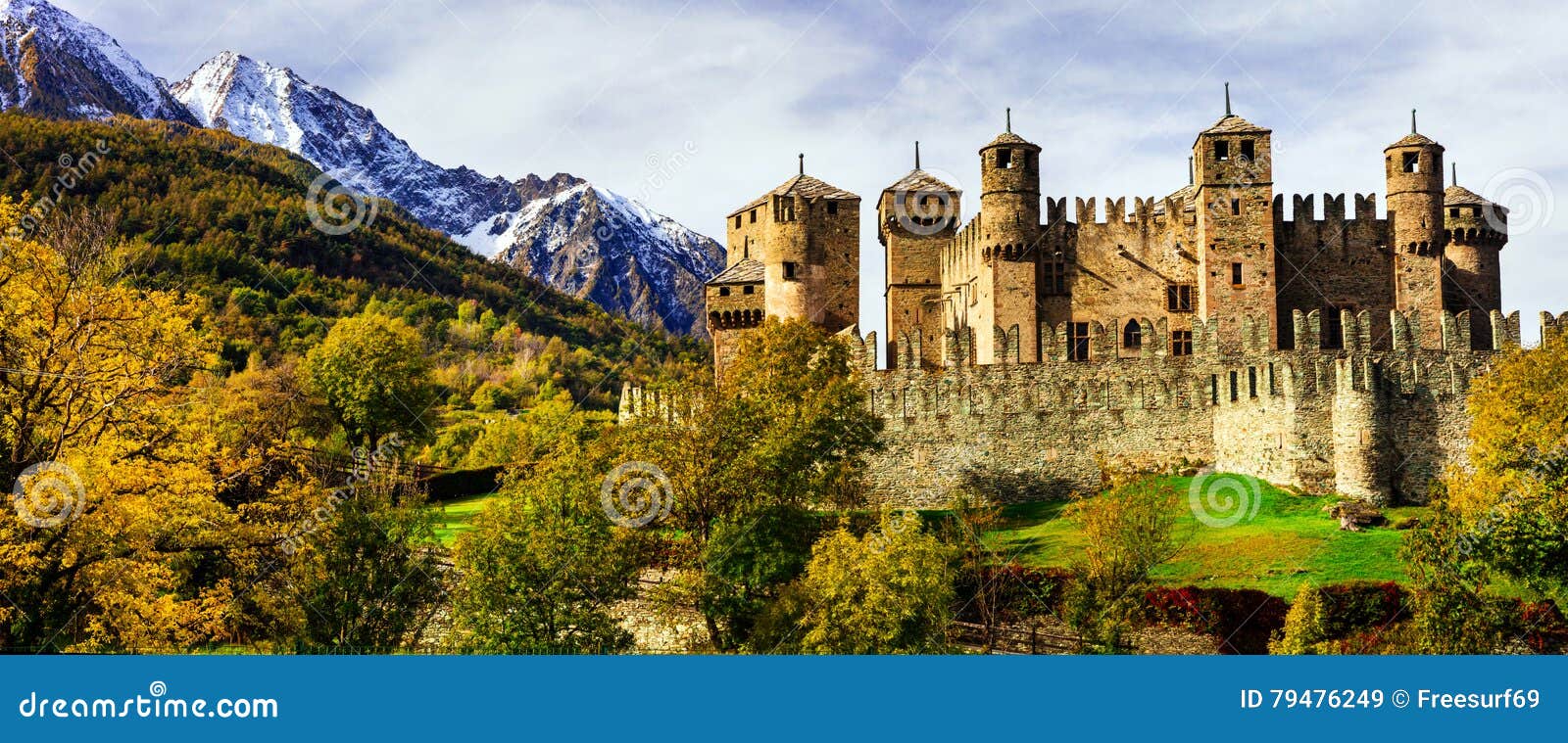 medieval castles of italy - fenis in valle aost