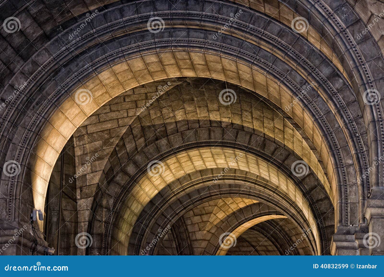Medieval Church Stone Arches Stock Image Image Of