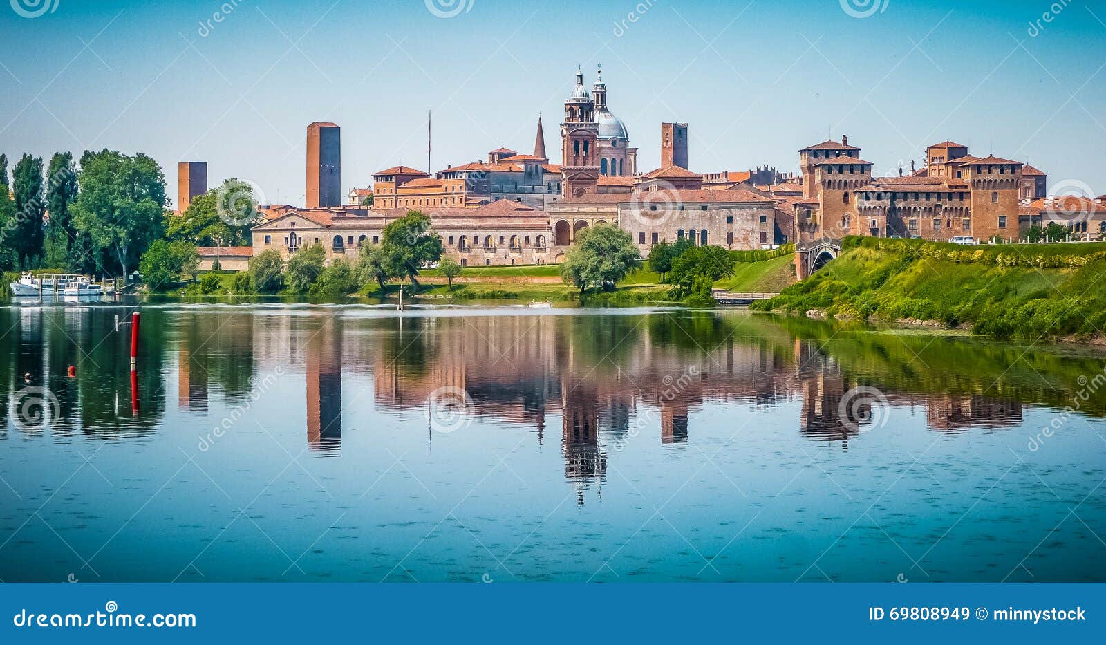 medieval city of mantua in lombardy, italy