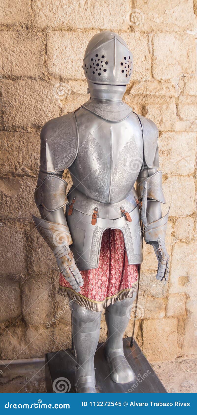 Medieval Decorative Armour, Castle, Spain Stock Image Image of