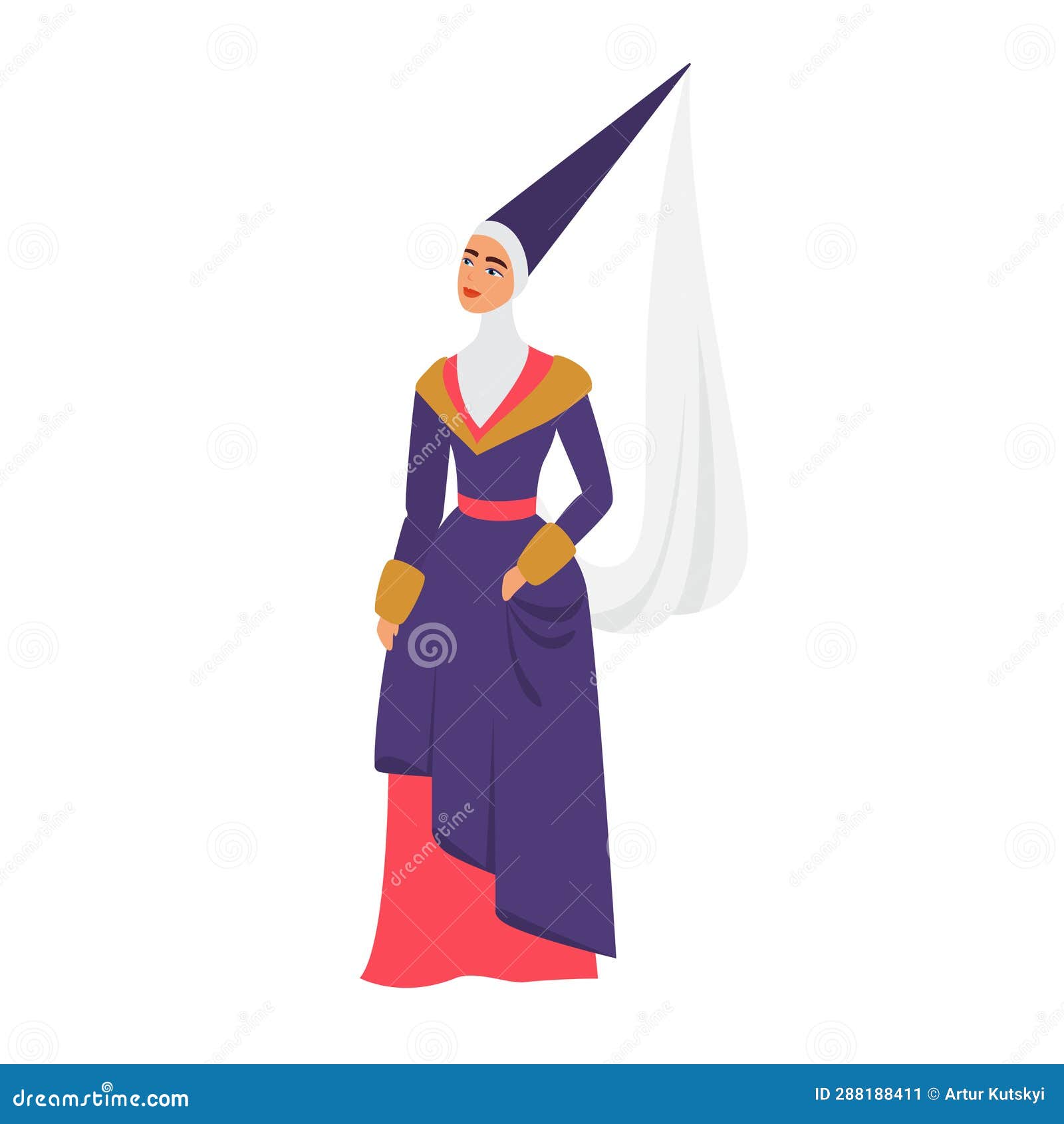 Medieval fashion princess stock vector. Illustration of warrior 288188411