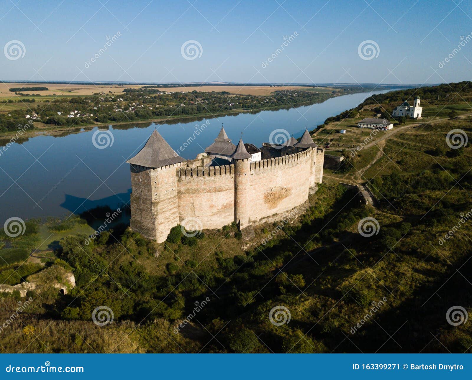 medieval fortress in the khotyn town west ukraine. the castle is the seventh wonder of ukraine