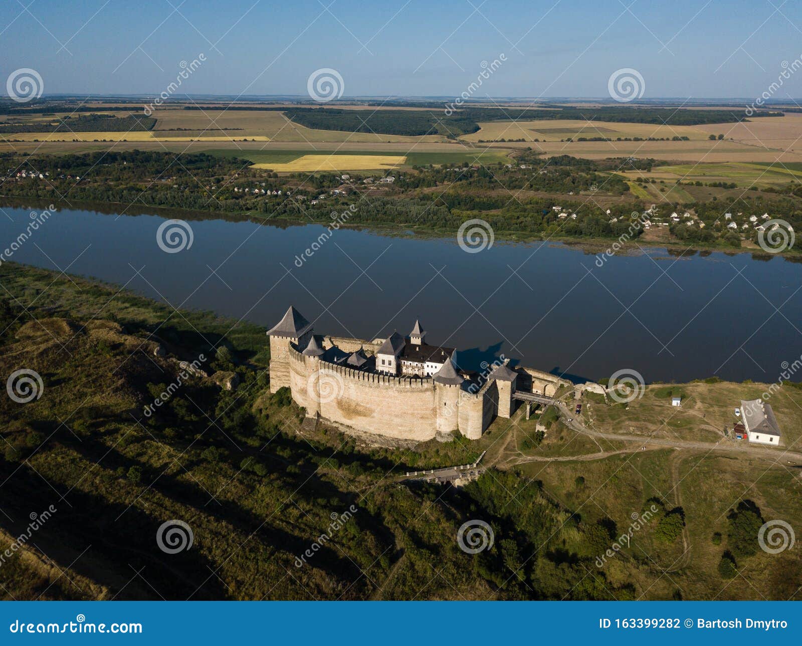 medieval fortress in the khotyn town west ukraine. the castle is the seventh wonder of ukraine