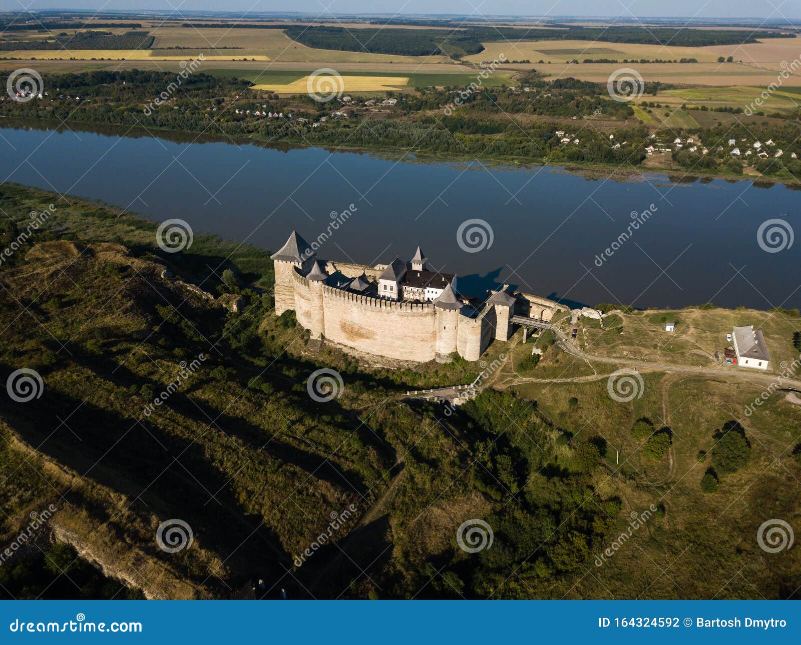 medieval fortress in the khotyn town west ukraine. the castle is the seventh wonder of ukraine