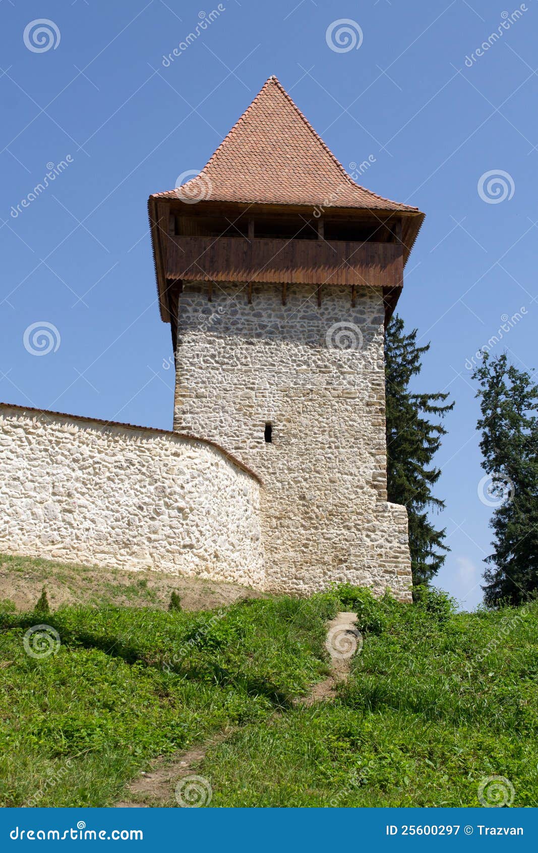 Medieval Fortress Tower stock image. Image of knight - 25600297