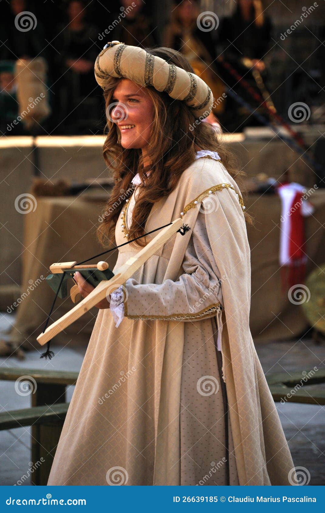 Medieval Girl with a Crossbow Editorial Image - Image of female, girl:  26639185, image size:1071x1690