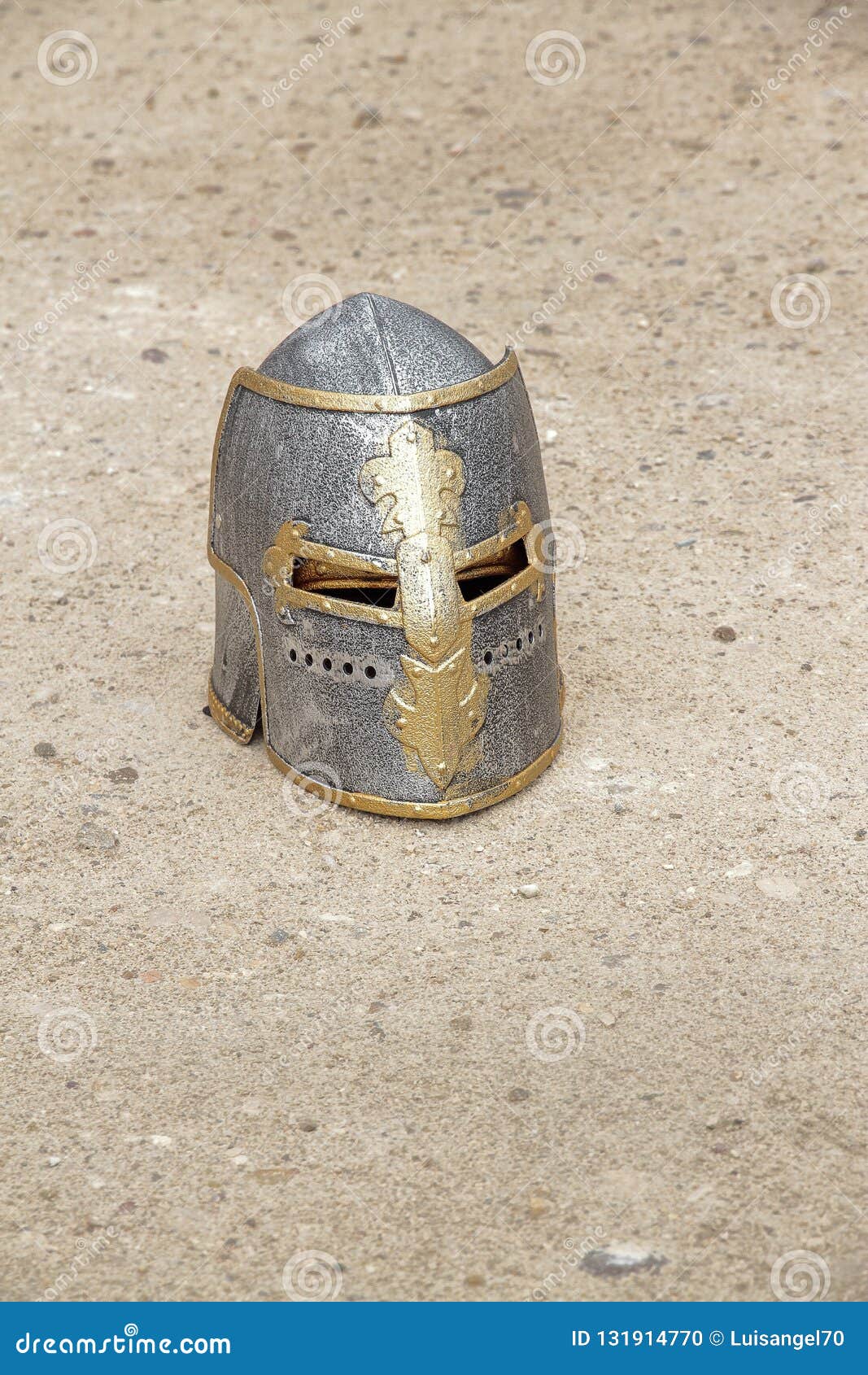 Medieval Helmet on the Floor Stock Photo Image of helmet, military