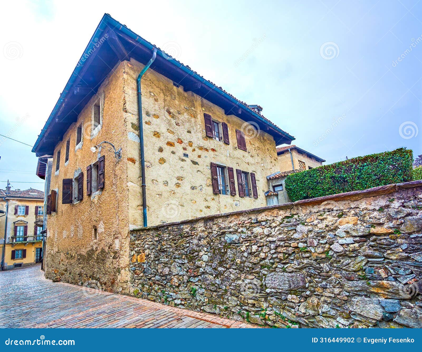 the medieval house in small village gentilino, collina d'oro, switzerland