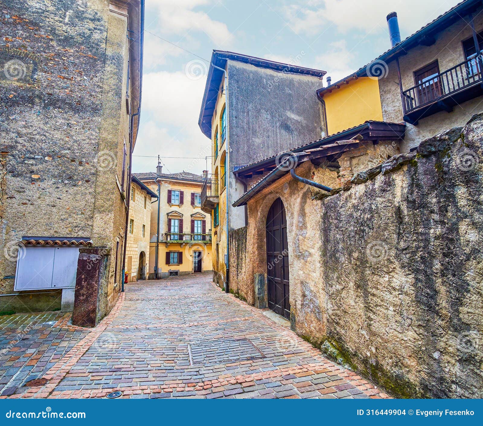 the medieval houses in small village gentilino, collina d'oro, switzerland