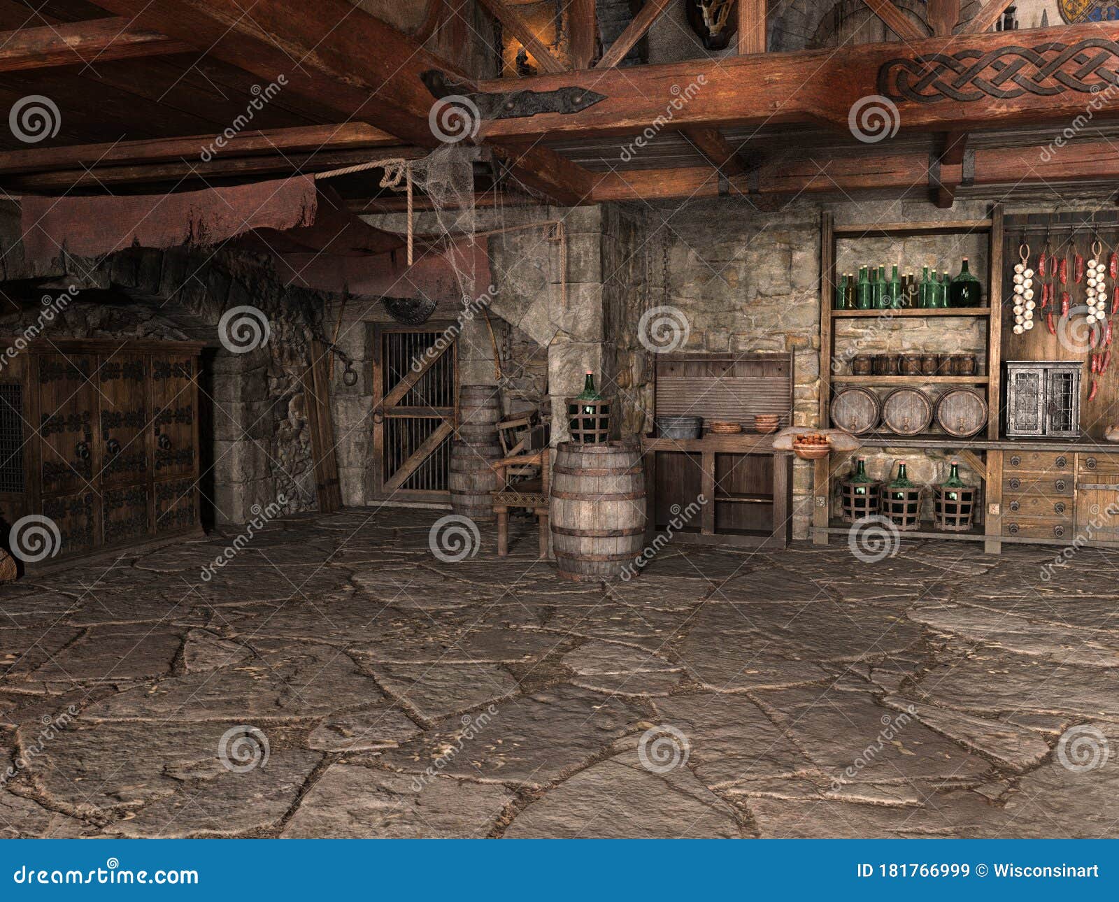 medieval inn, tavern, bar, background