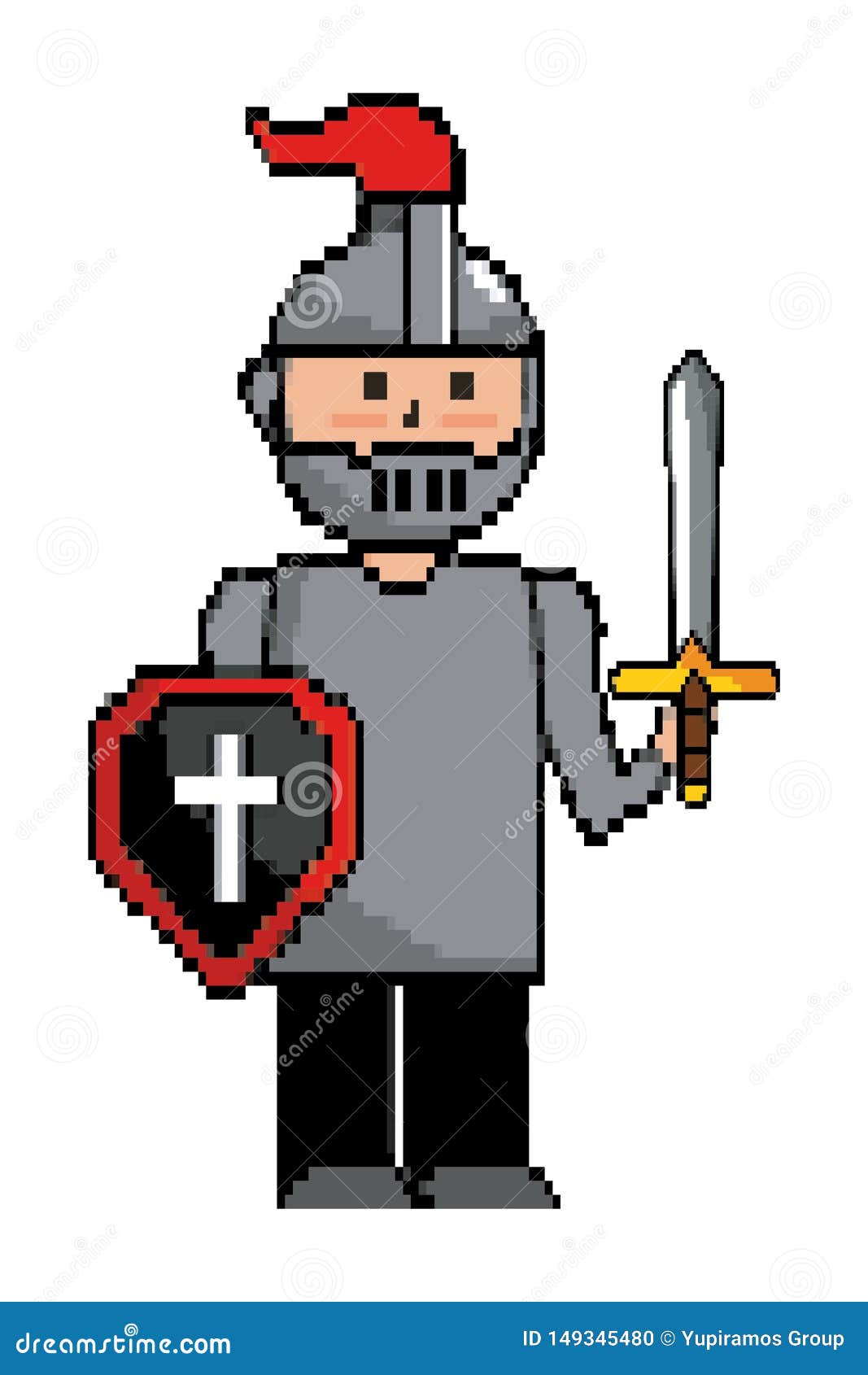 Isolated Medieval Knight Design Vector Illustration Stock Vector ...